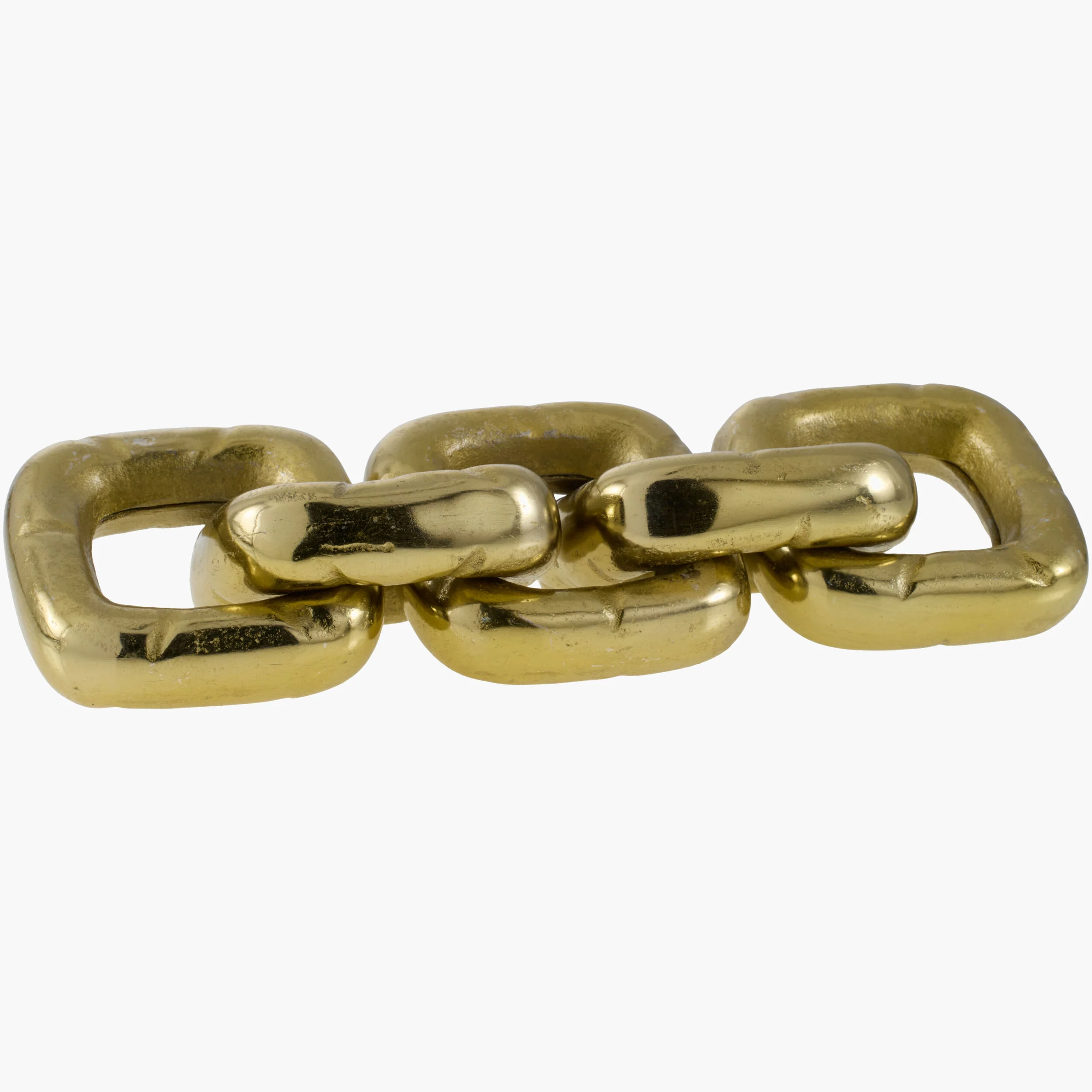 Sherman 5 Link Sculpture, Brass