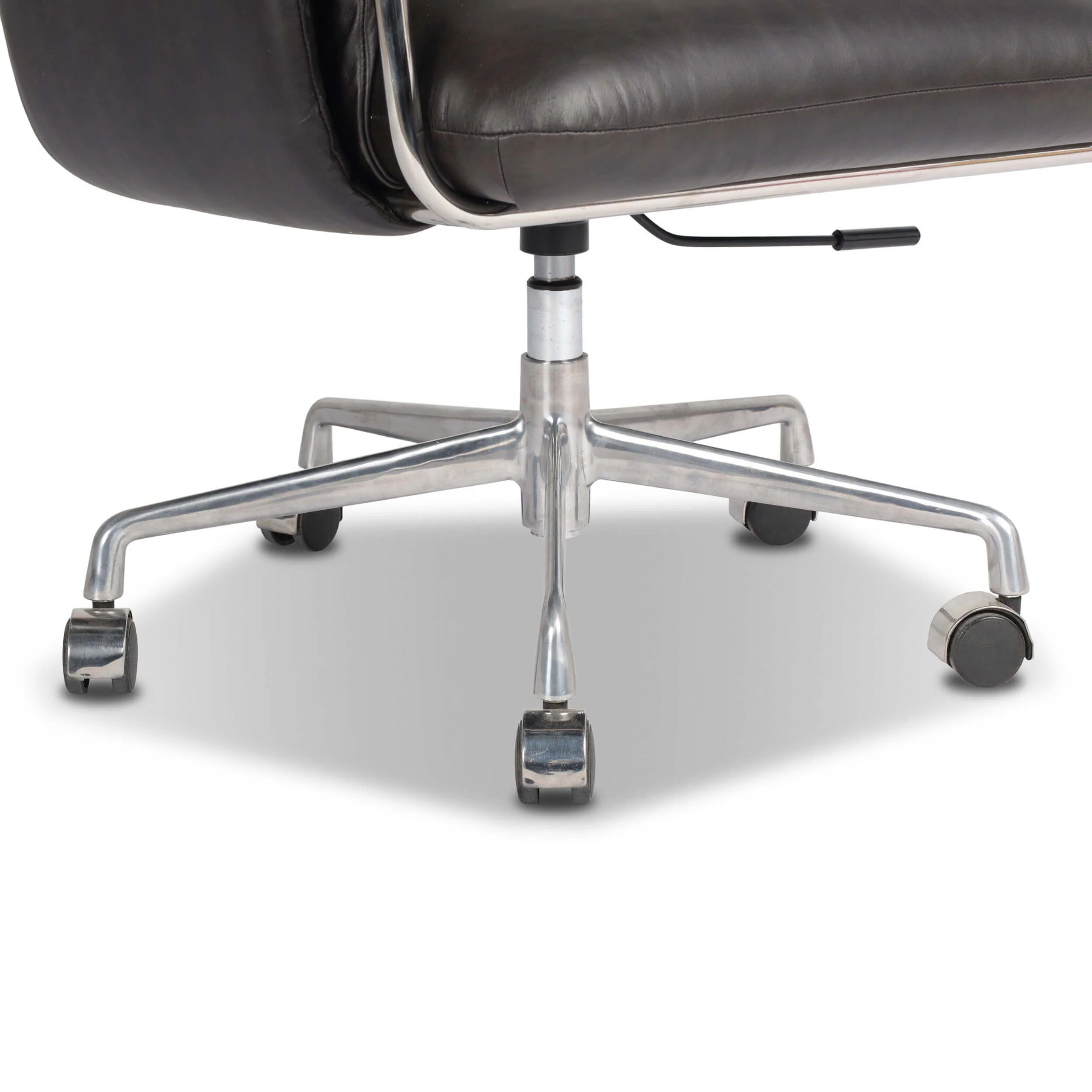 Sherman Lowback Leather Desk Chair, Sonoma Black by Four Hands - Image 4