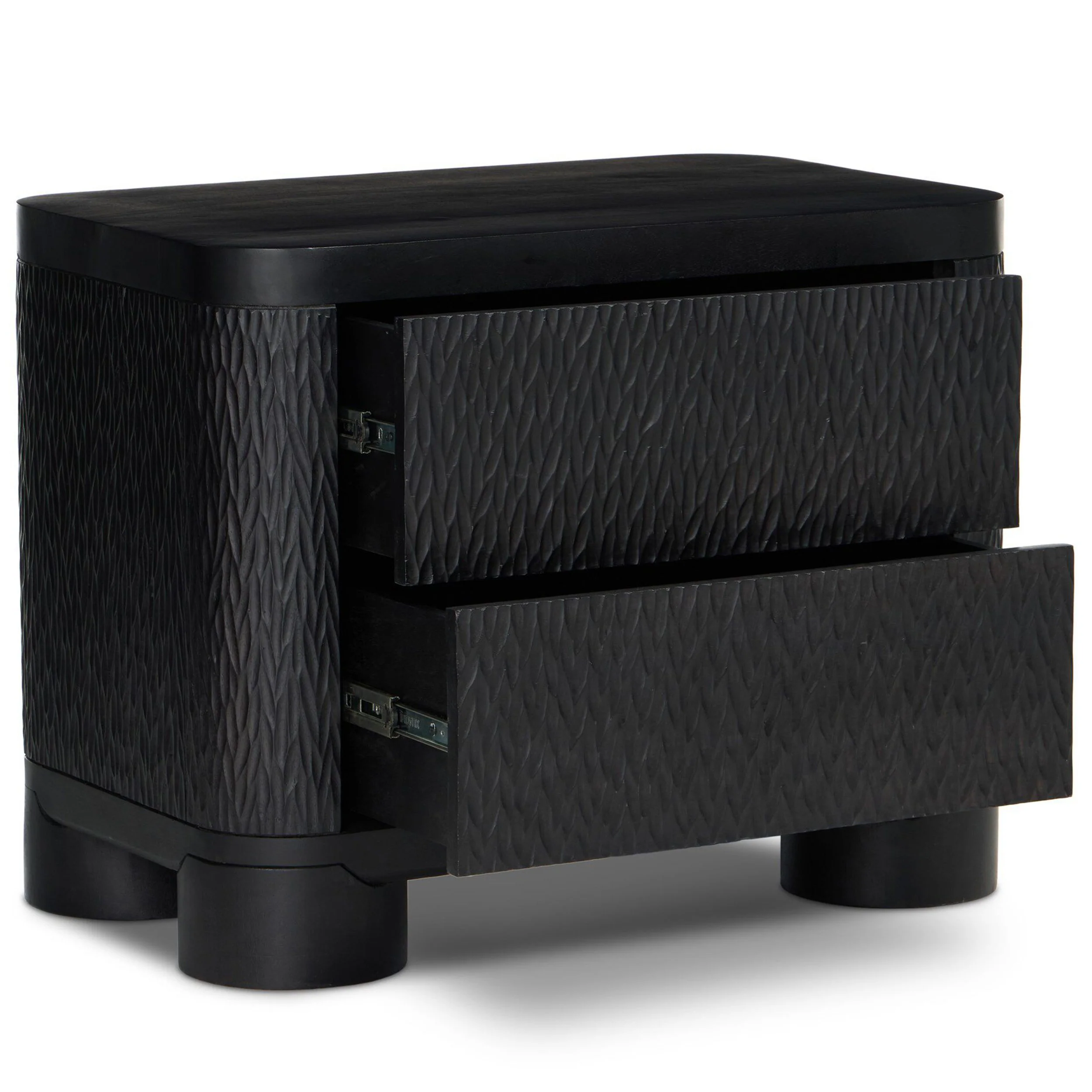 Shevall Nightstand, Black Wash by Four Hands - Image 4