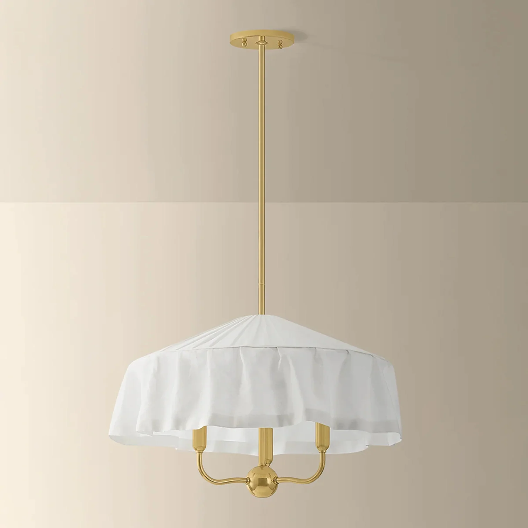 Shivonne Chandelier, Aged Brass - Image 3