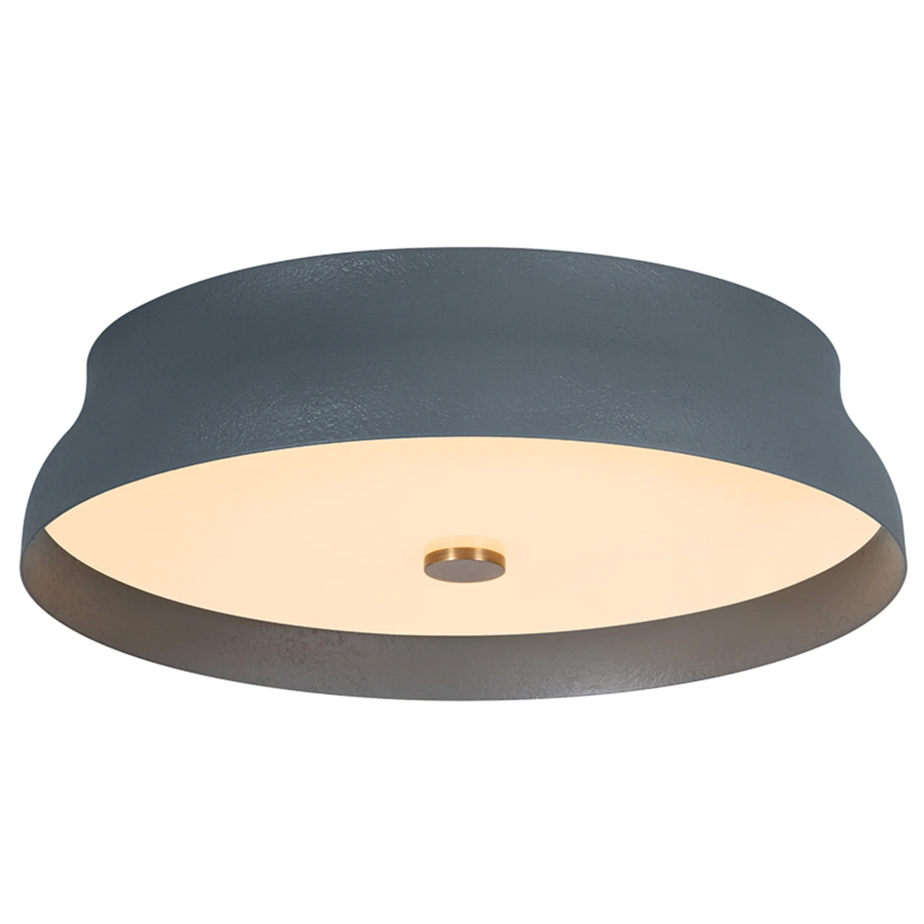 Shore Flush Mount, Aged Brass/Slate Gesso - Image 2