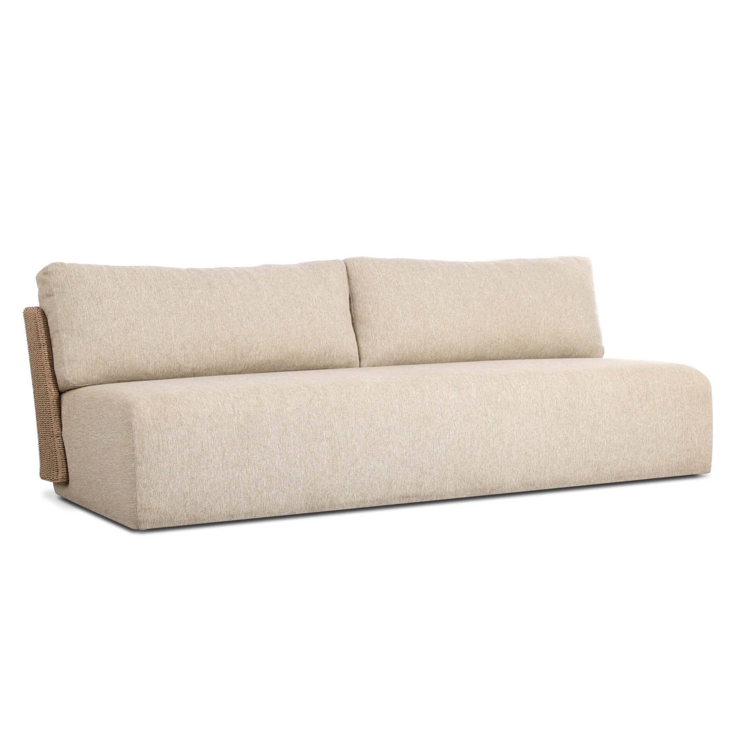 Sicilia Outdoor Woven Sofa, Concha Beige by Four Hands