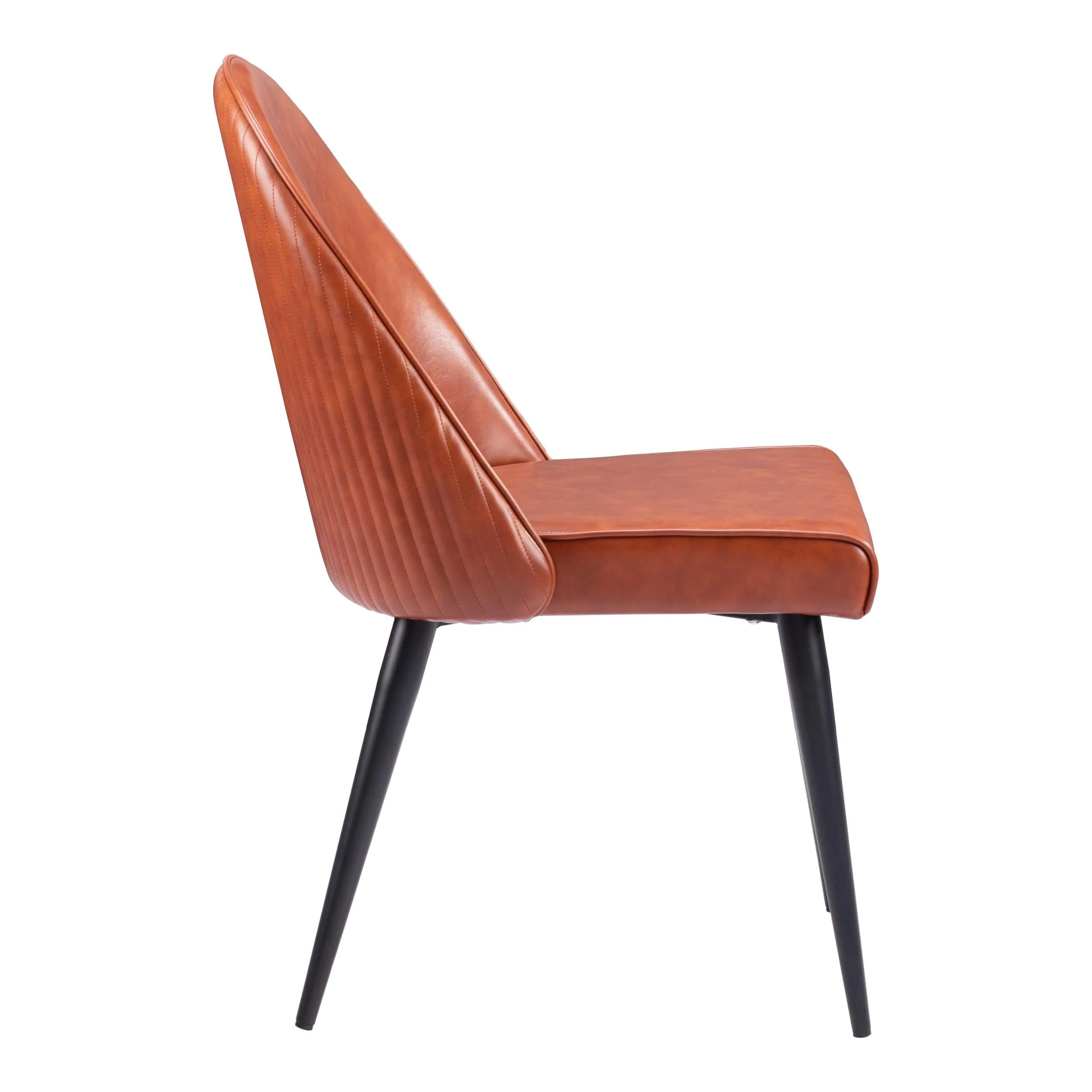 Silloth Armless Dining Chair, Brown, Set of 2 - Image 3