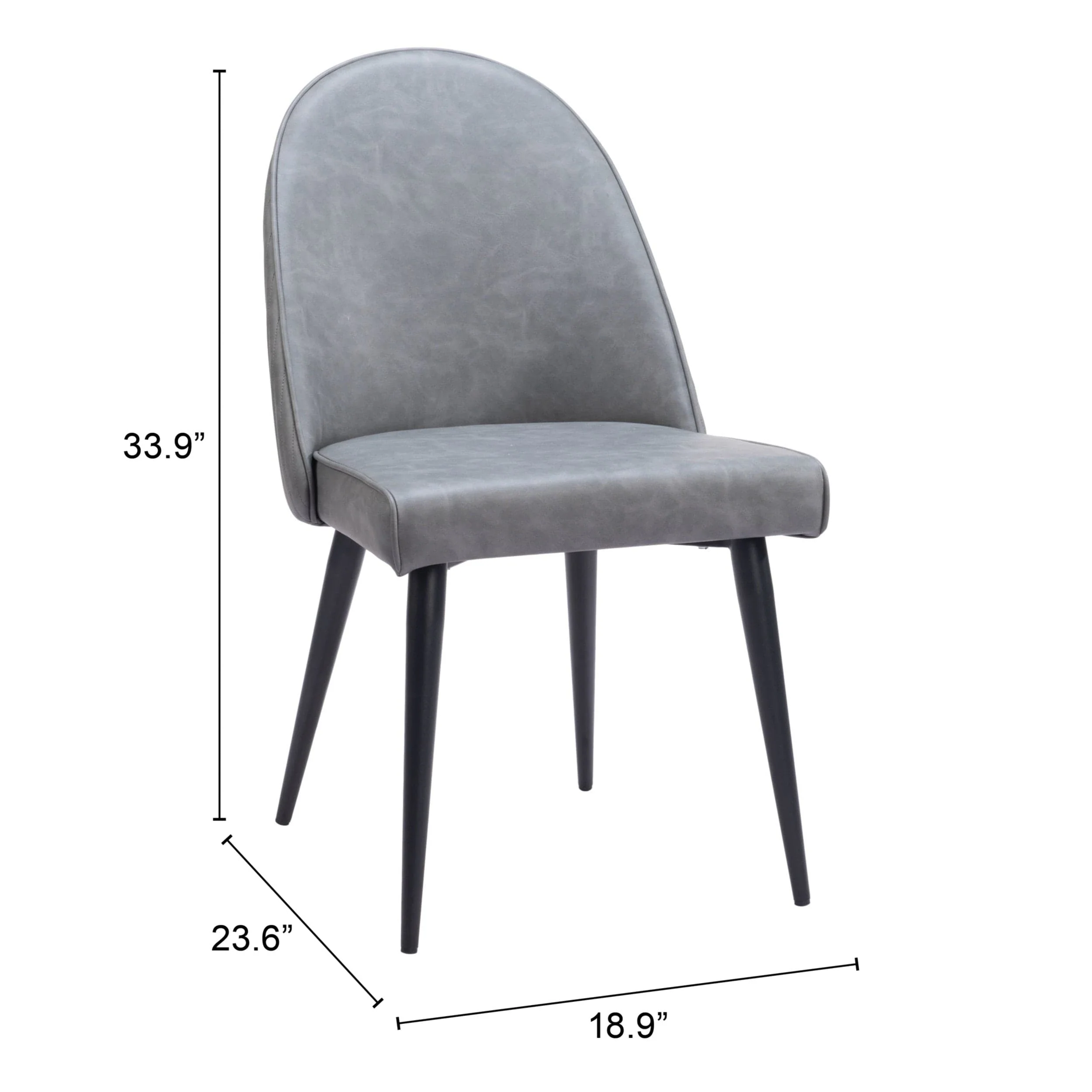 Silloth Armless Dining Chair, Gray, Set of 2 - Image 7
