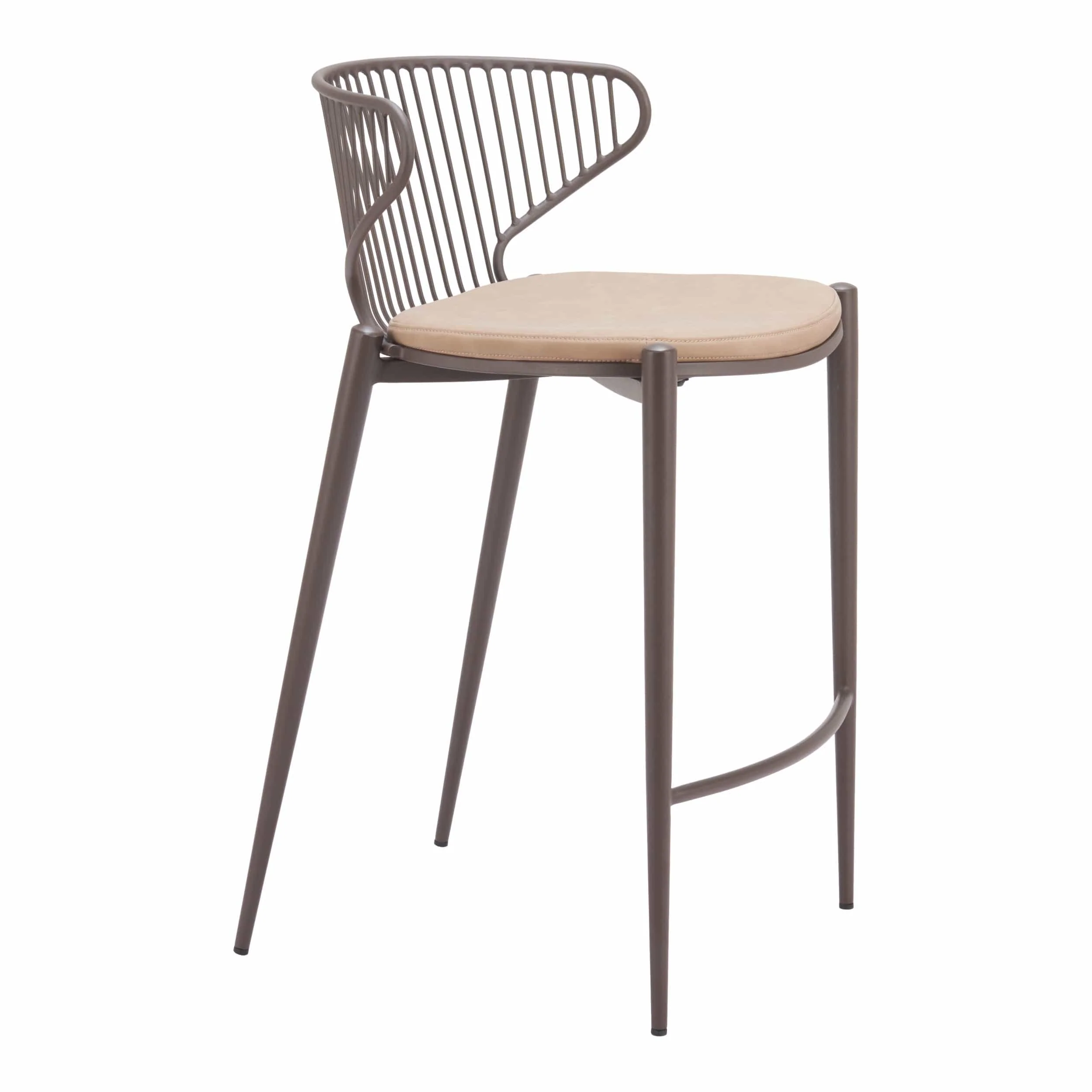 Silues Counter Stool, Taupe, Set of 2