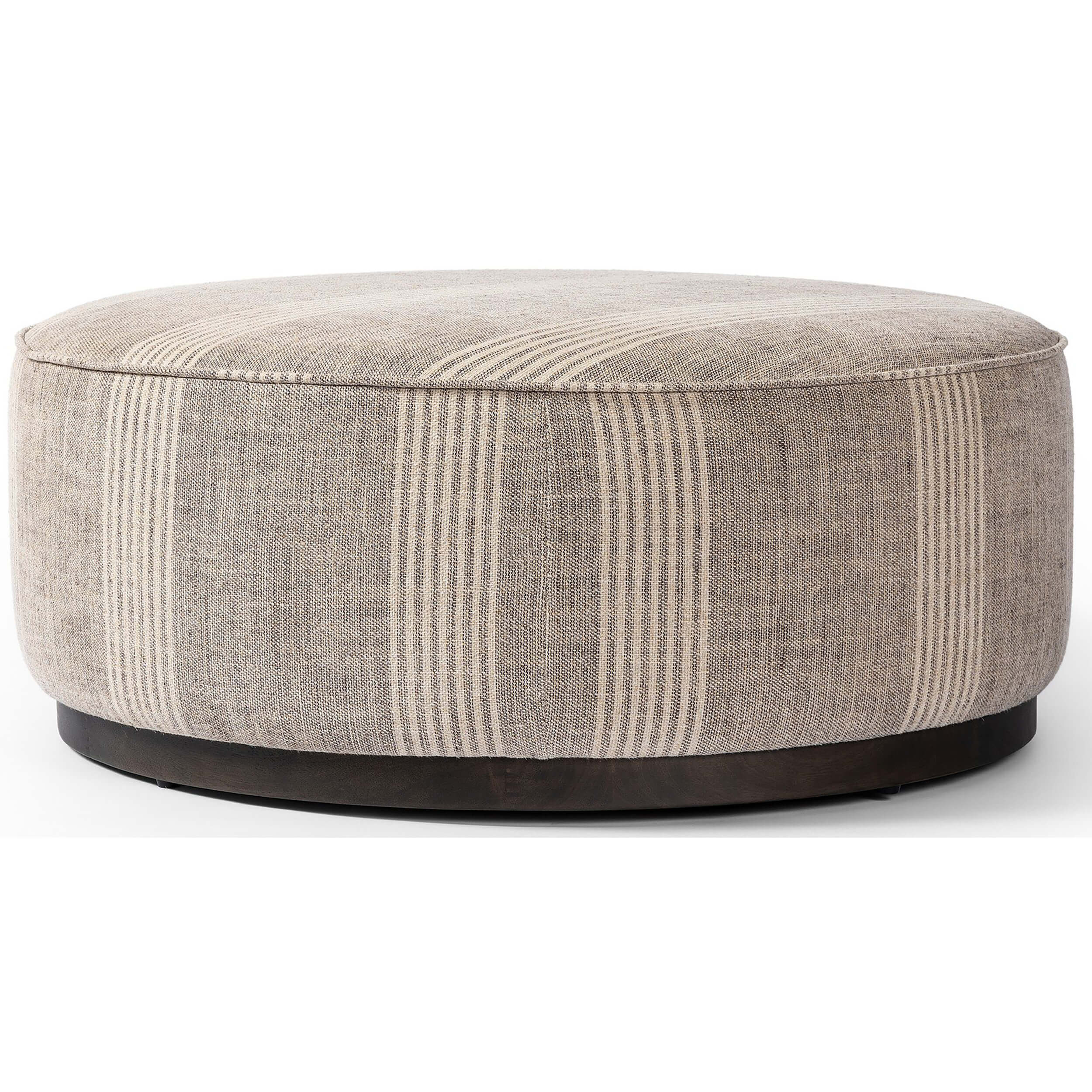 Sinclair Large Round Ottoman, Manchester Flint by Four Hands - Image 2