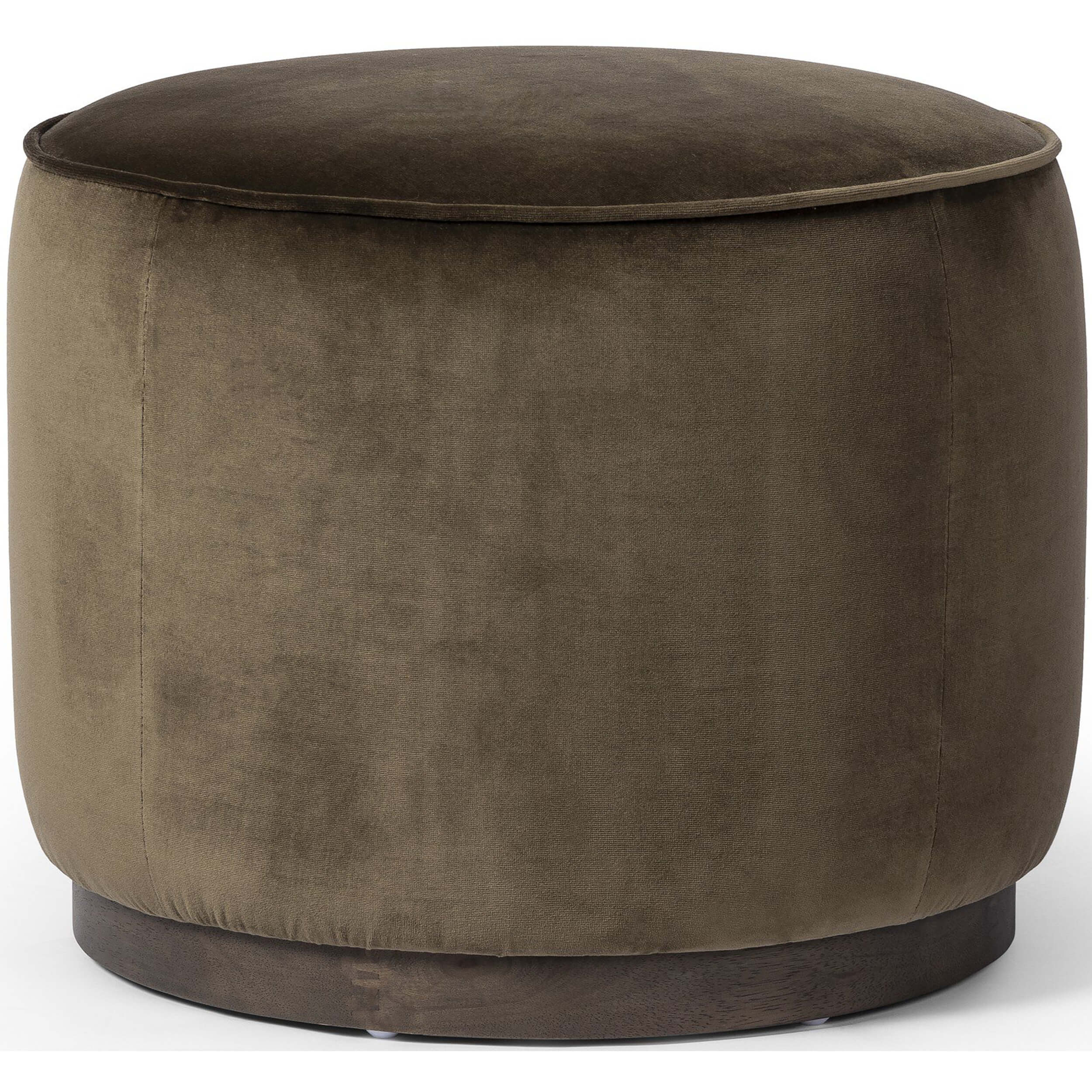 Sinclair Round Ottoman, Surrey Olive by Four Hands