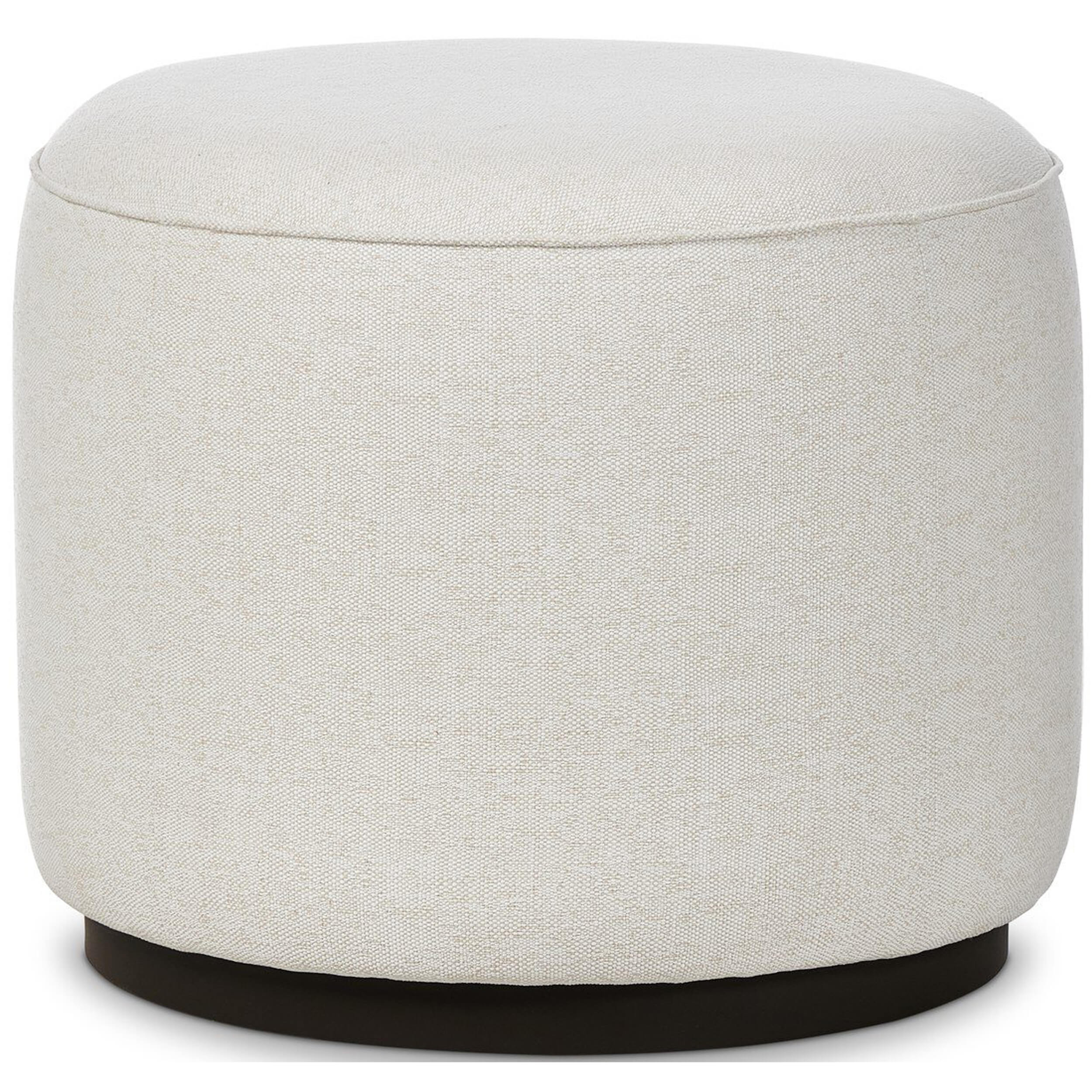Sinclair Round Outdoor Ottoman, Alessi Linen by Four Hands