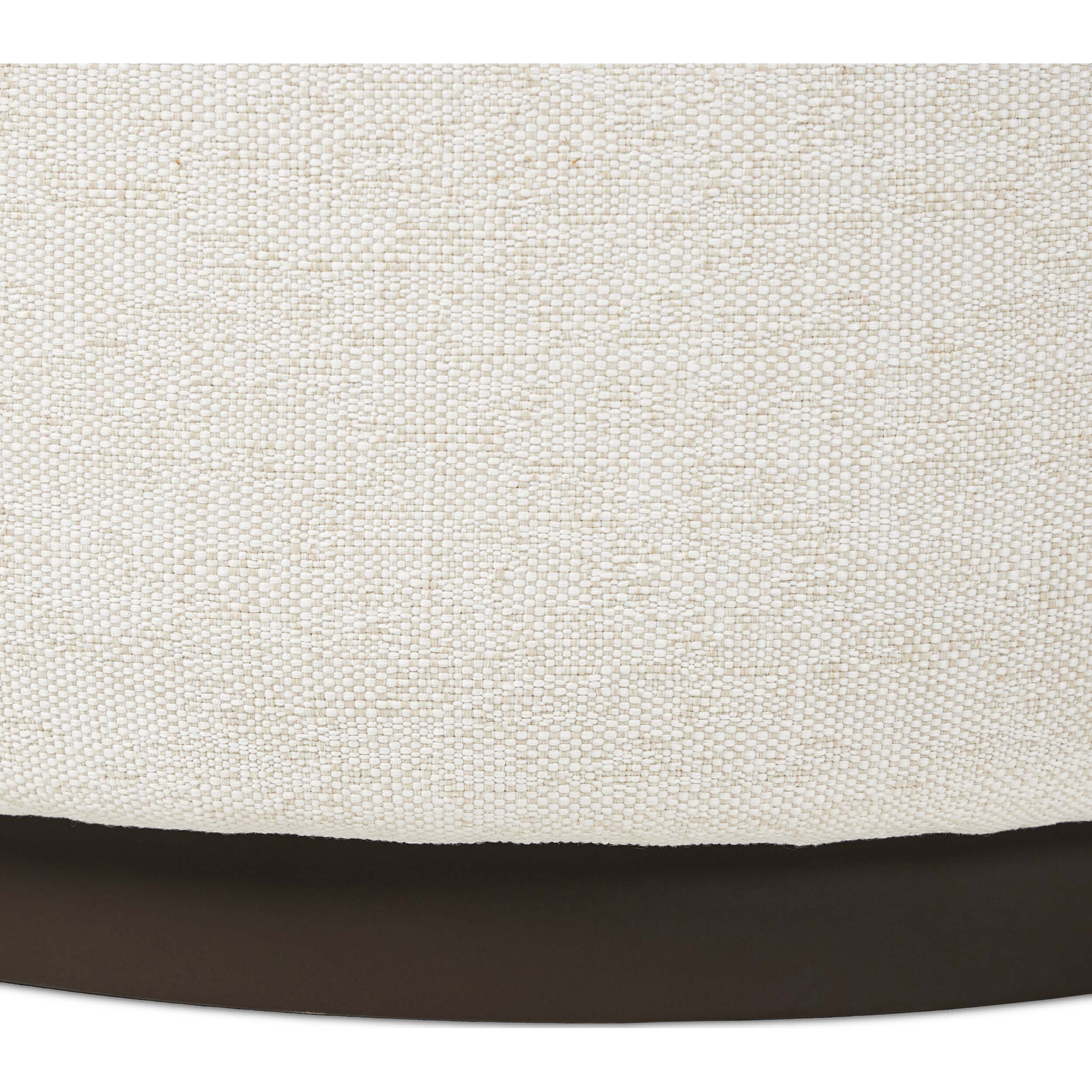 Sinclair Round Outdoor Ottoman, Alessi Linen by Four Hands - Image 3
