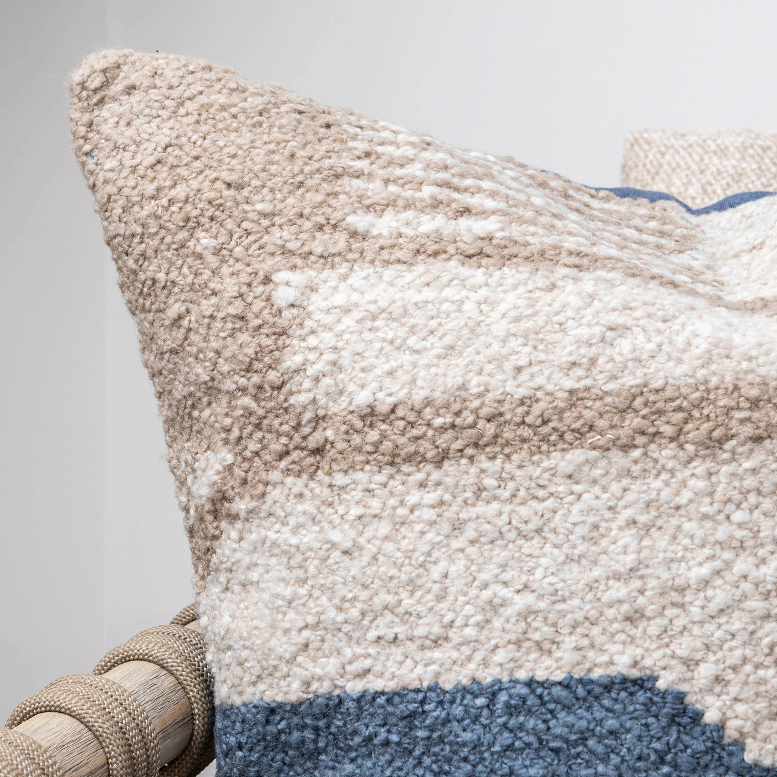 Sita Pillow, Blue Sea/Natural - Image 4