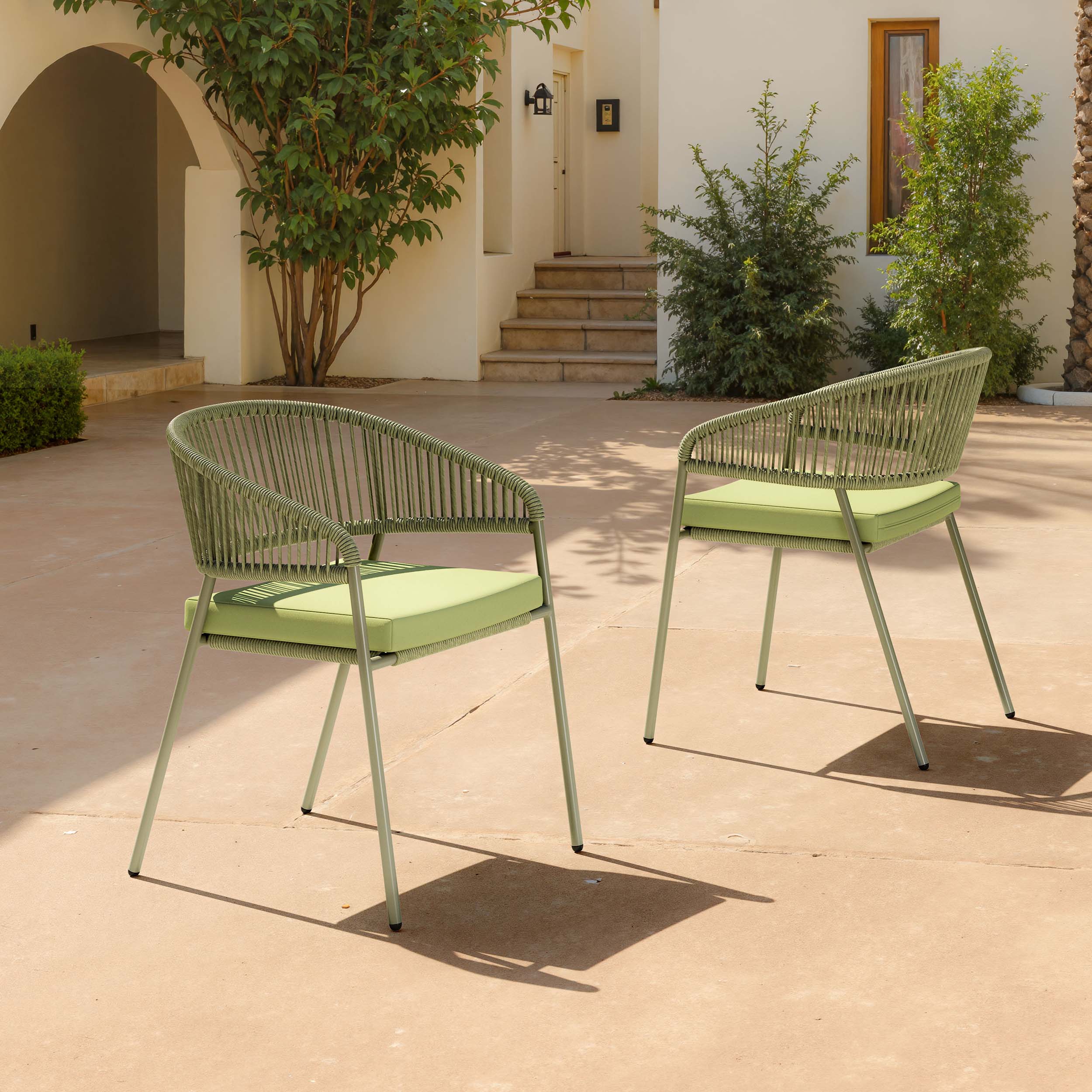 Skye Dining Chair, Green, Set of 2 - Image 6