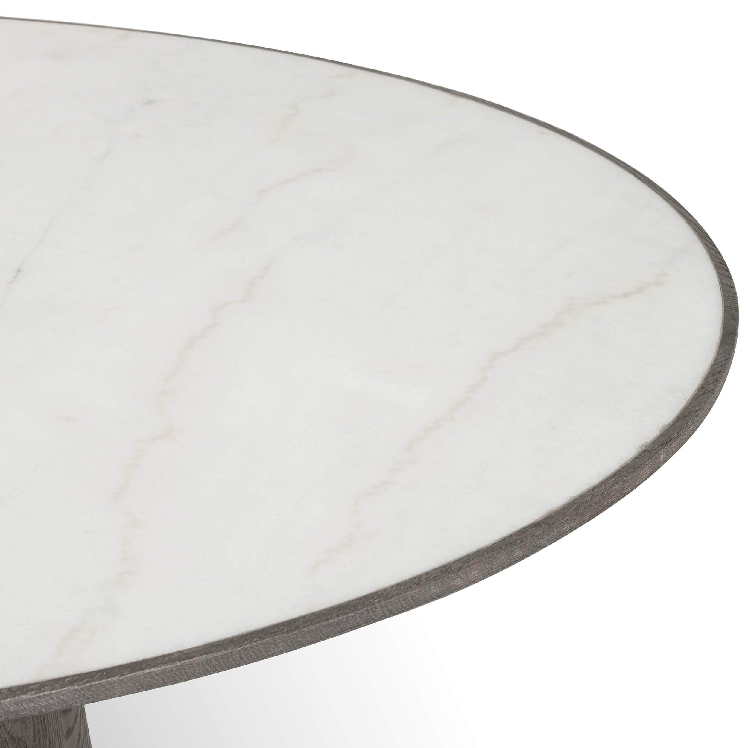 Skye Round Dining Table, White Marble by Four Hands - Image 3