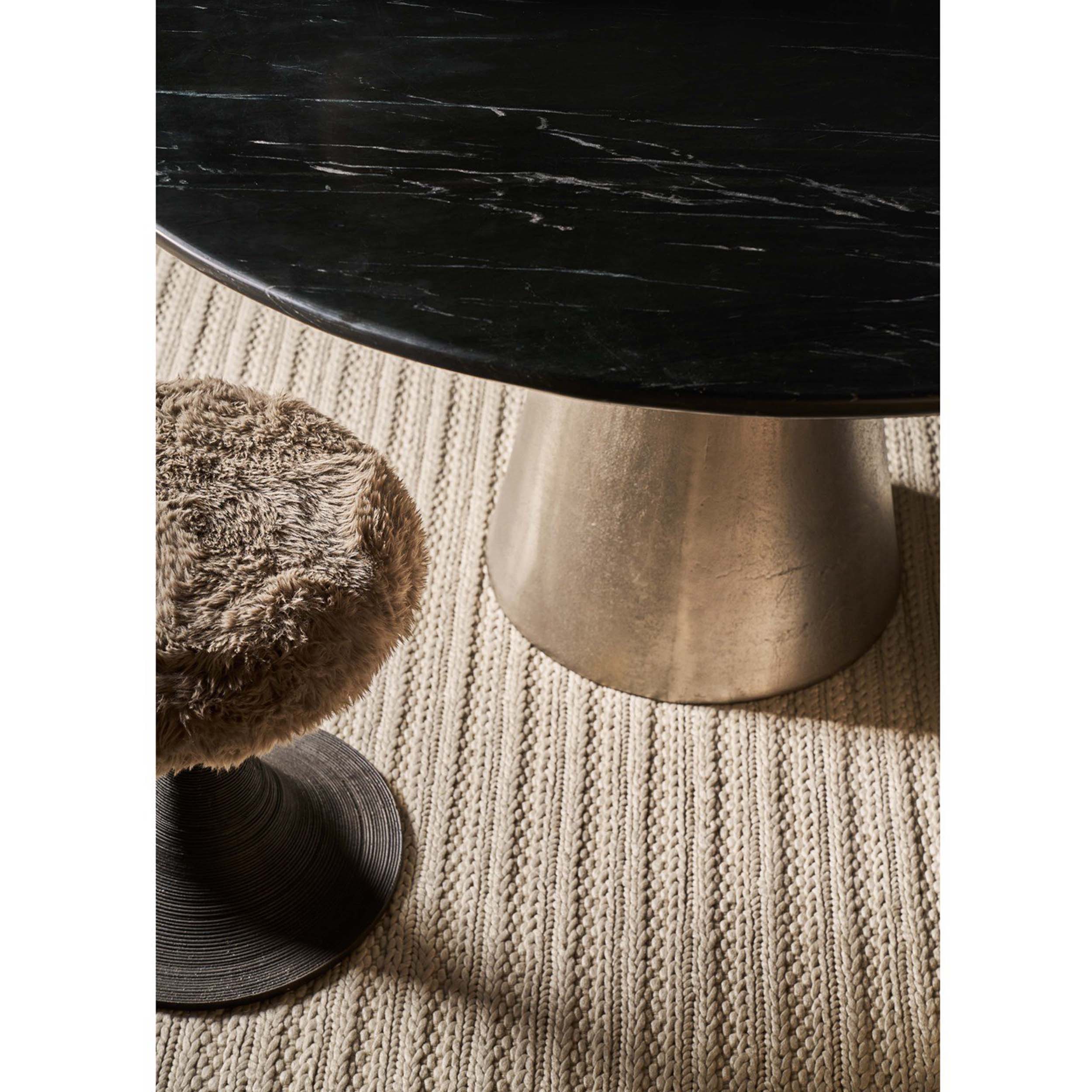 Slate Dining Table, Black Merino - Image 3