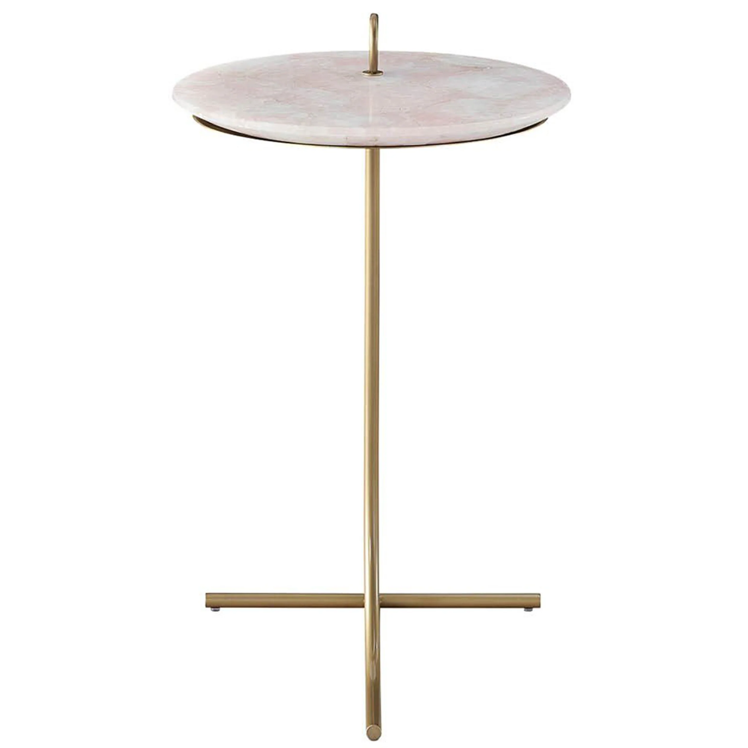 Rose Quartz Table, Soft Gold - Image 2
