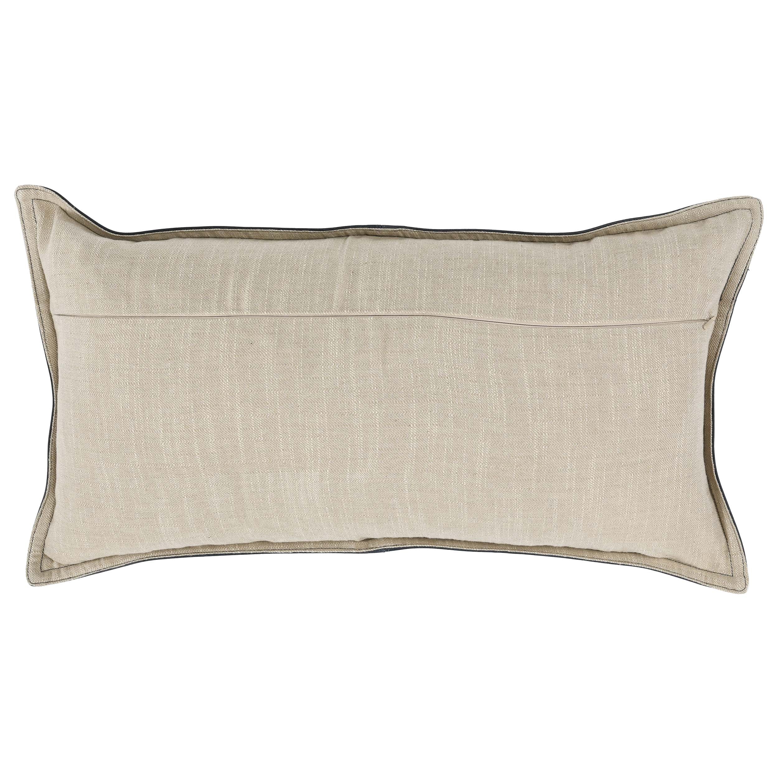 SLD Leather Lumbar Pillow, Nightfall Blue - Image 4