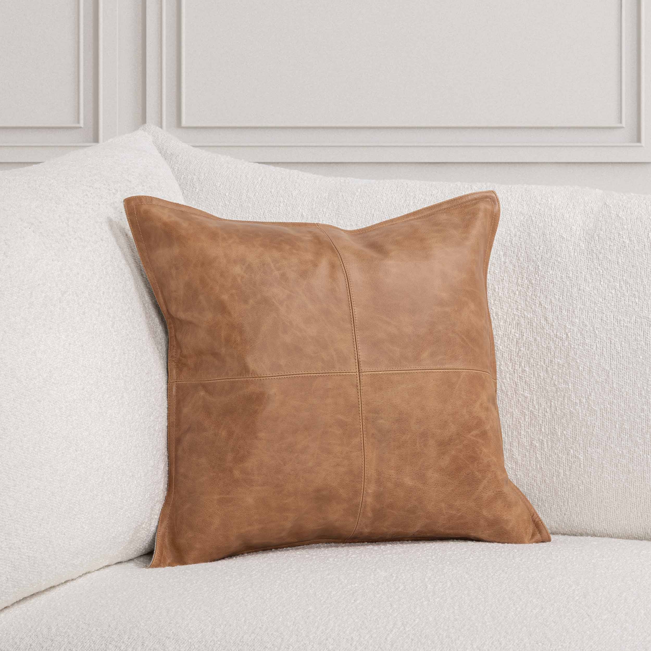 SLD Leather Pillow, Dumont Chestnut - Image 6