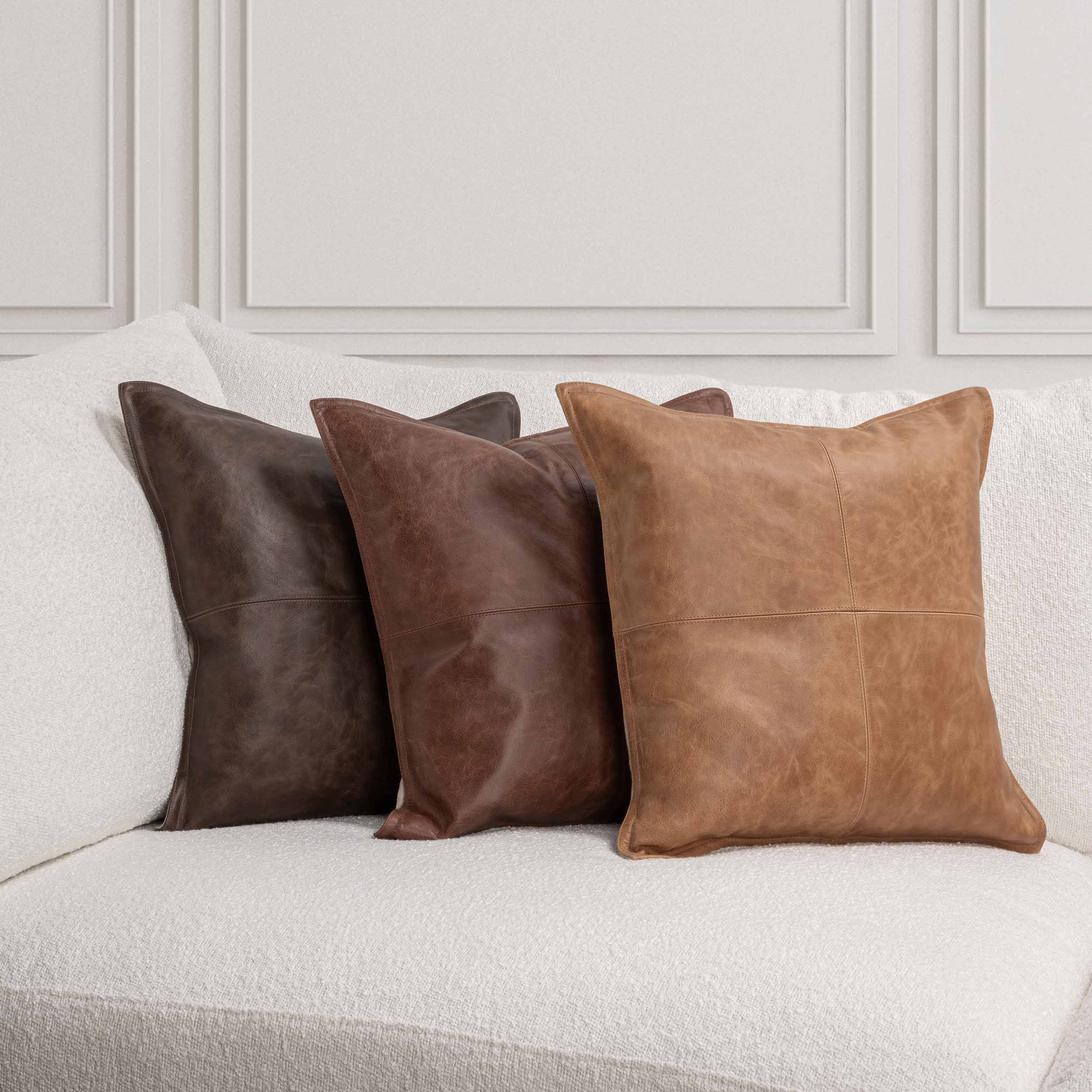 SLD Leather Pillow, Dumont Chestnut - Image 7