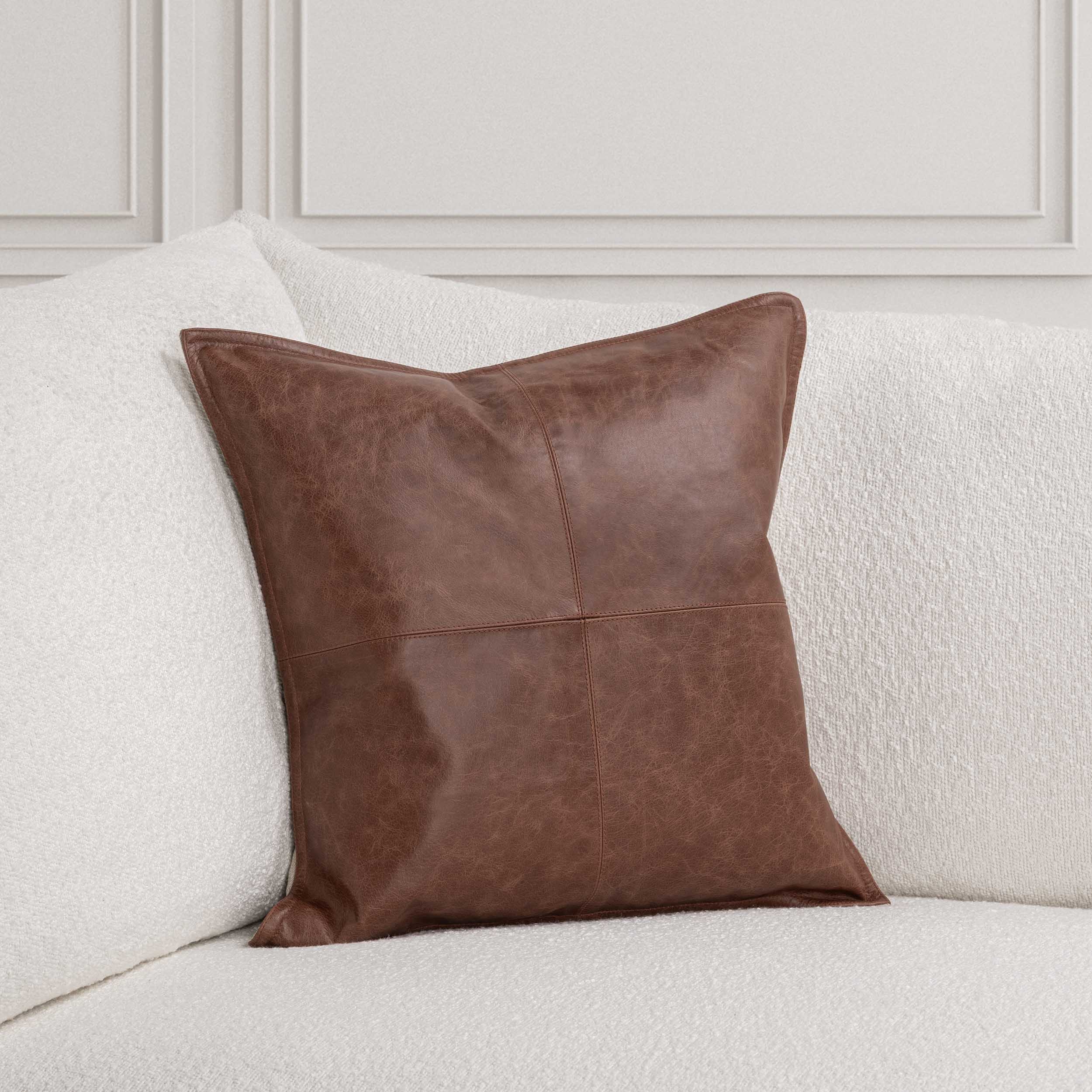 SLD Leather Pillow, Kona Brown - Image 6