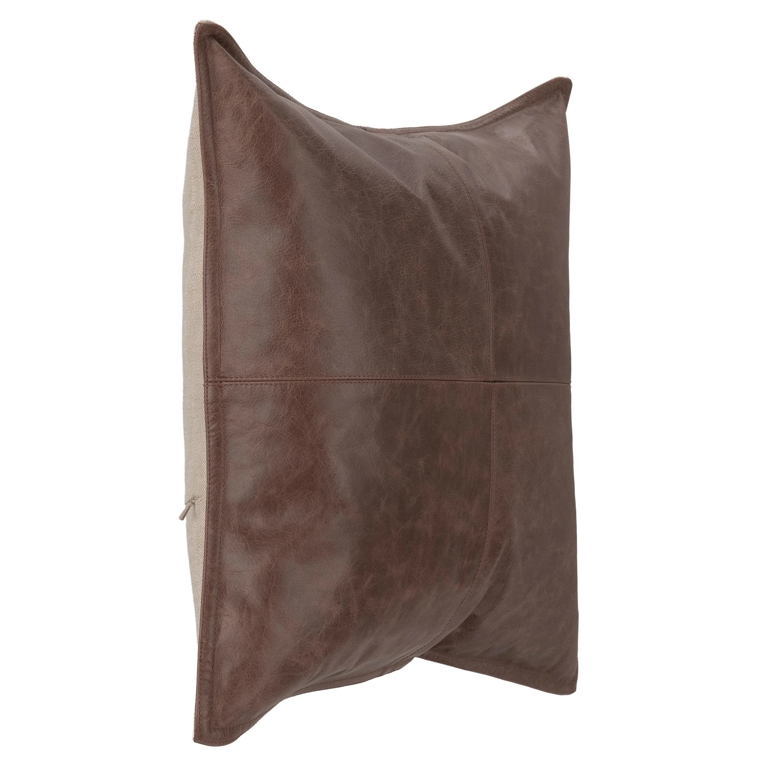 SLD Leather Pillow, Parsons Cocoa - Image 2