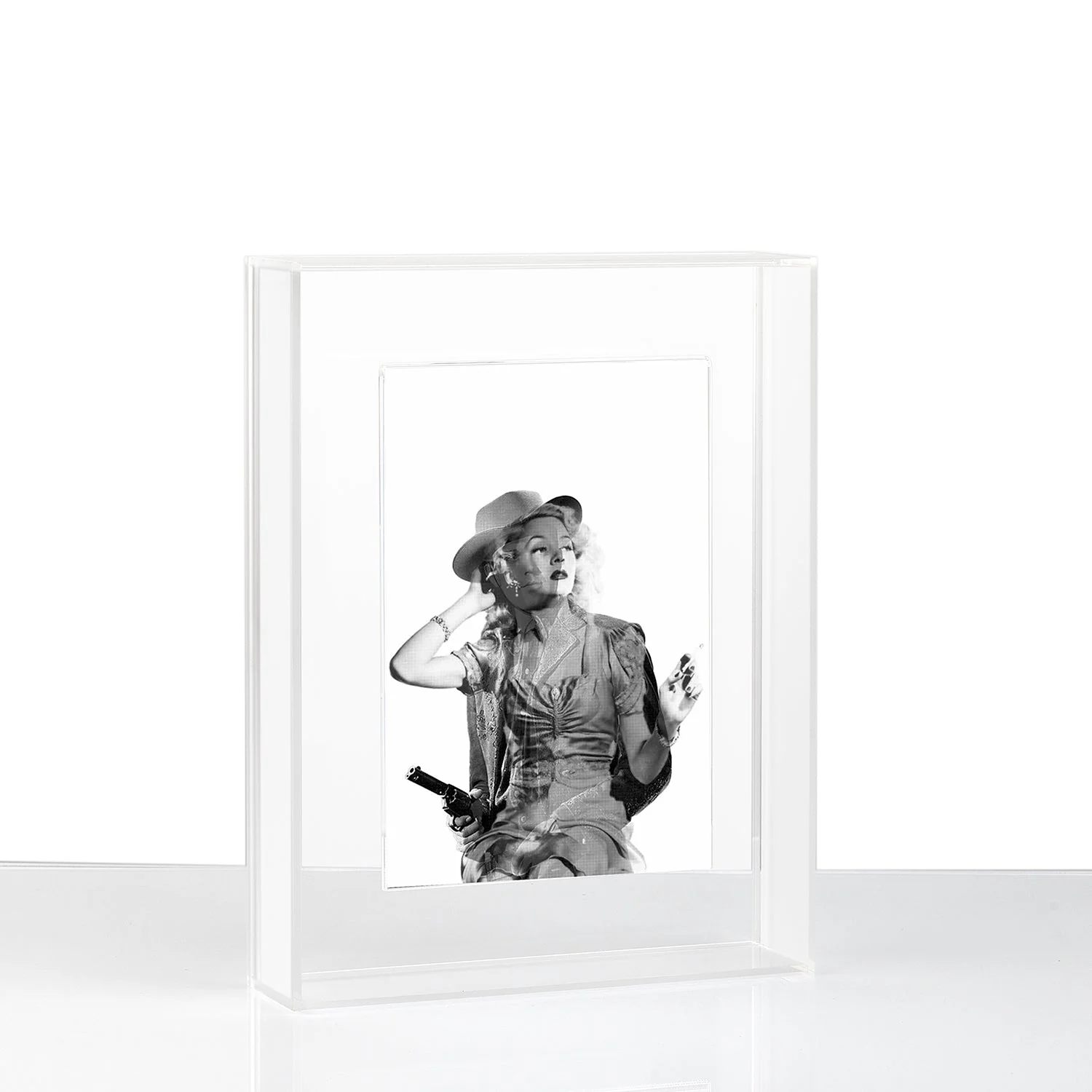 Smoking Gun by B. Shawn Cox 4x6 Framed In Your Choice of Float Frame with Magnetic Photo Holder