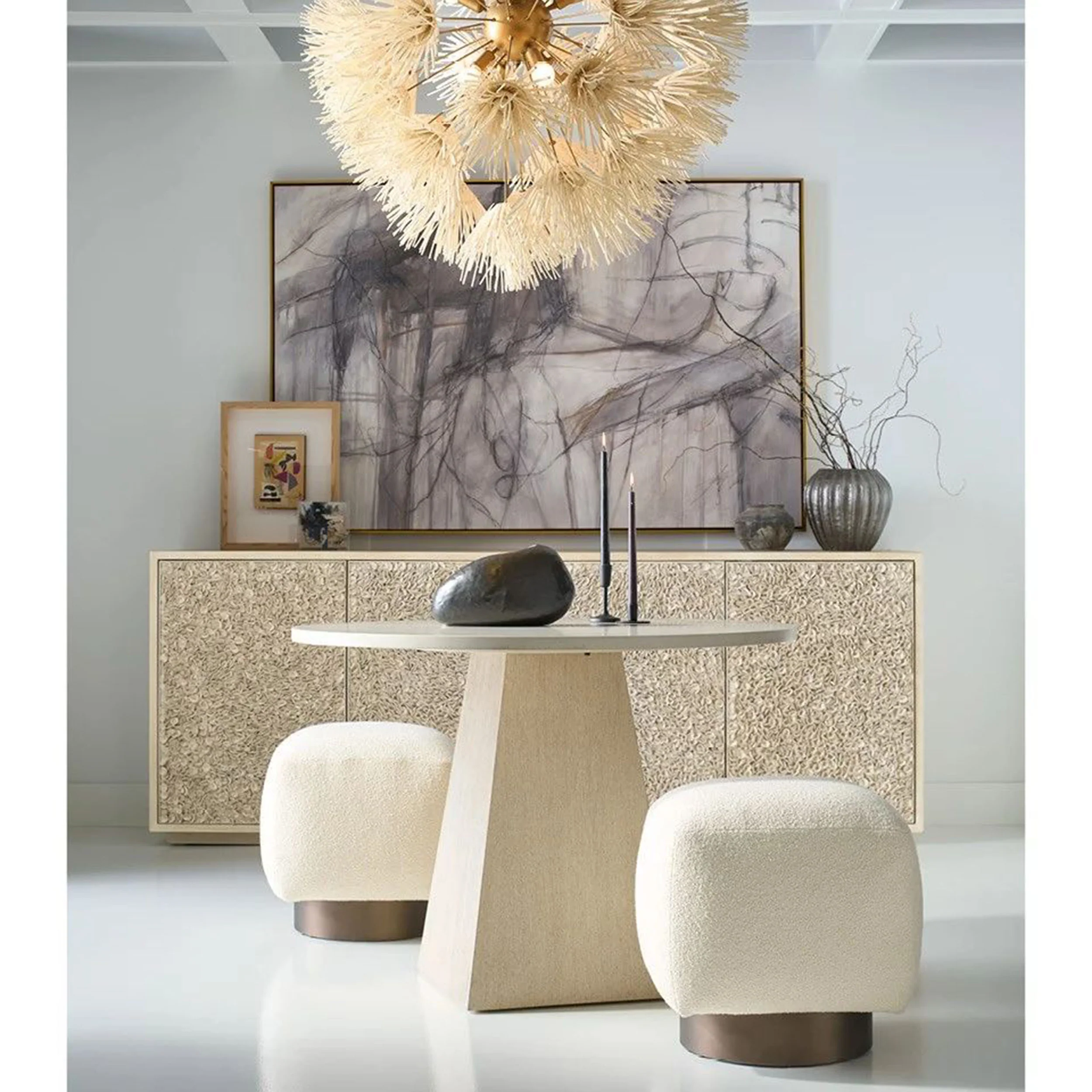 Sola Pouf, Berber Fleece - Image 3