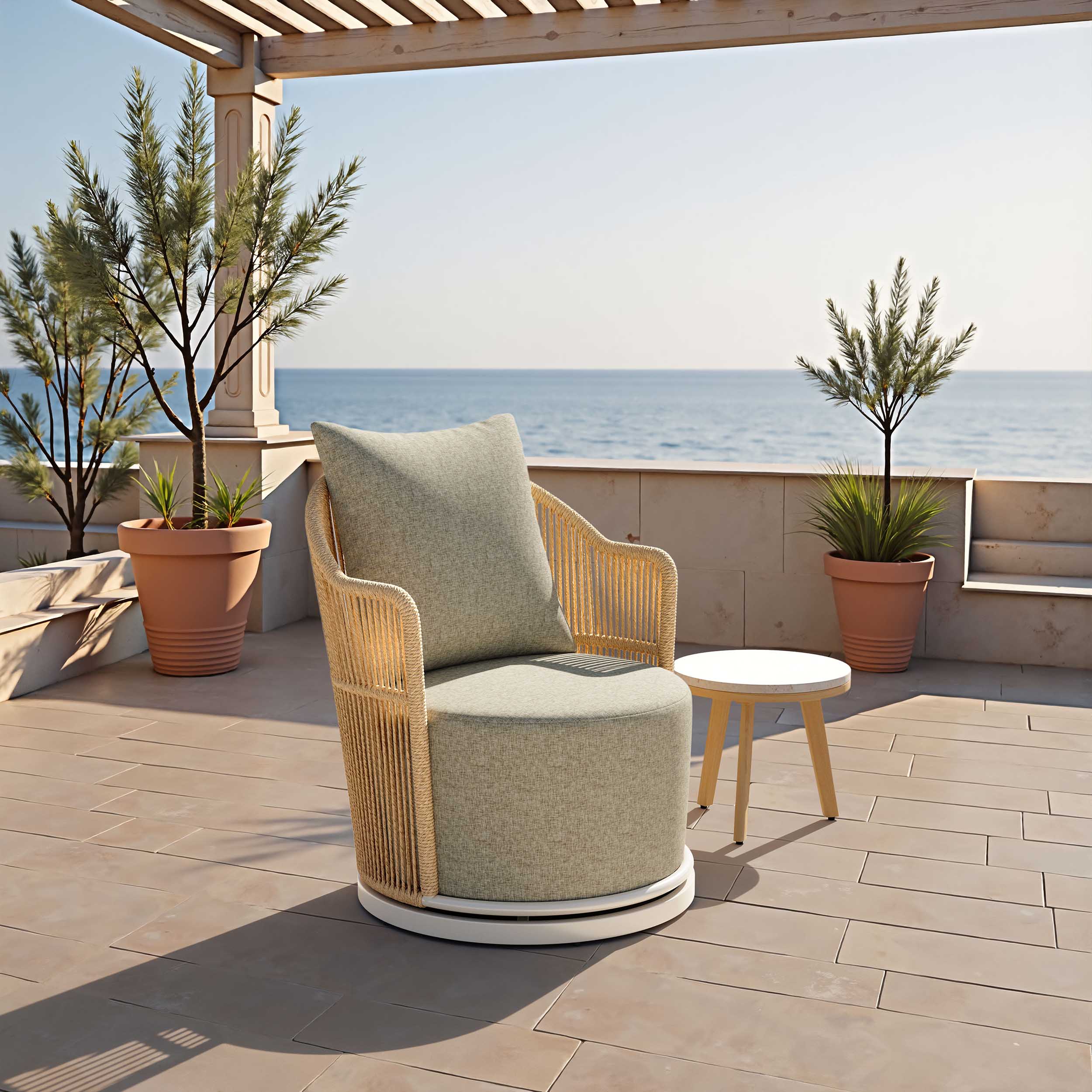 Lanai Swivel Chair, Multicolor - Image 6
