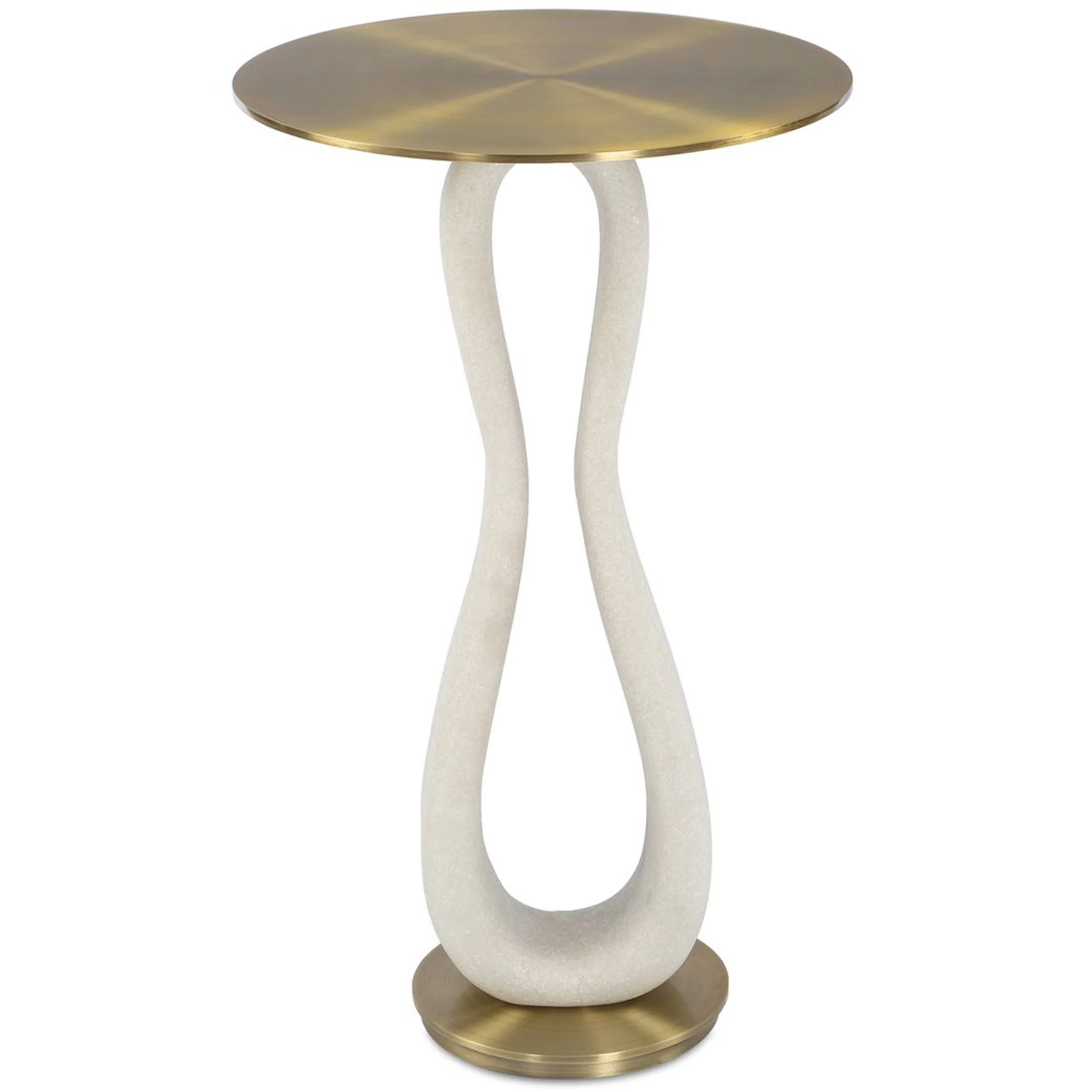 Sonia Accent Table, Antique Brass - Image 2