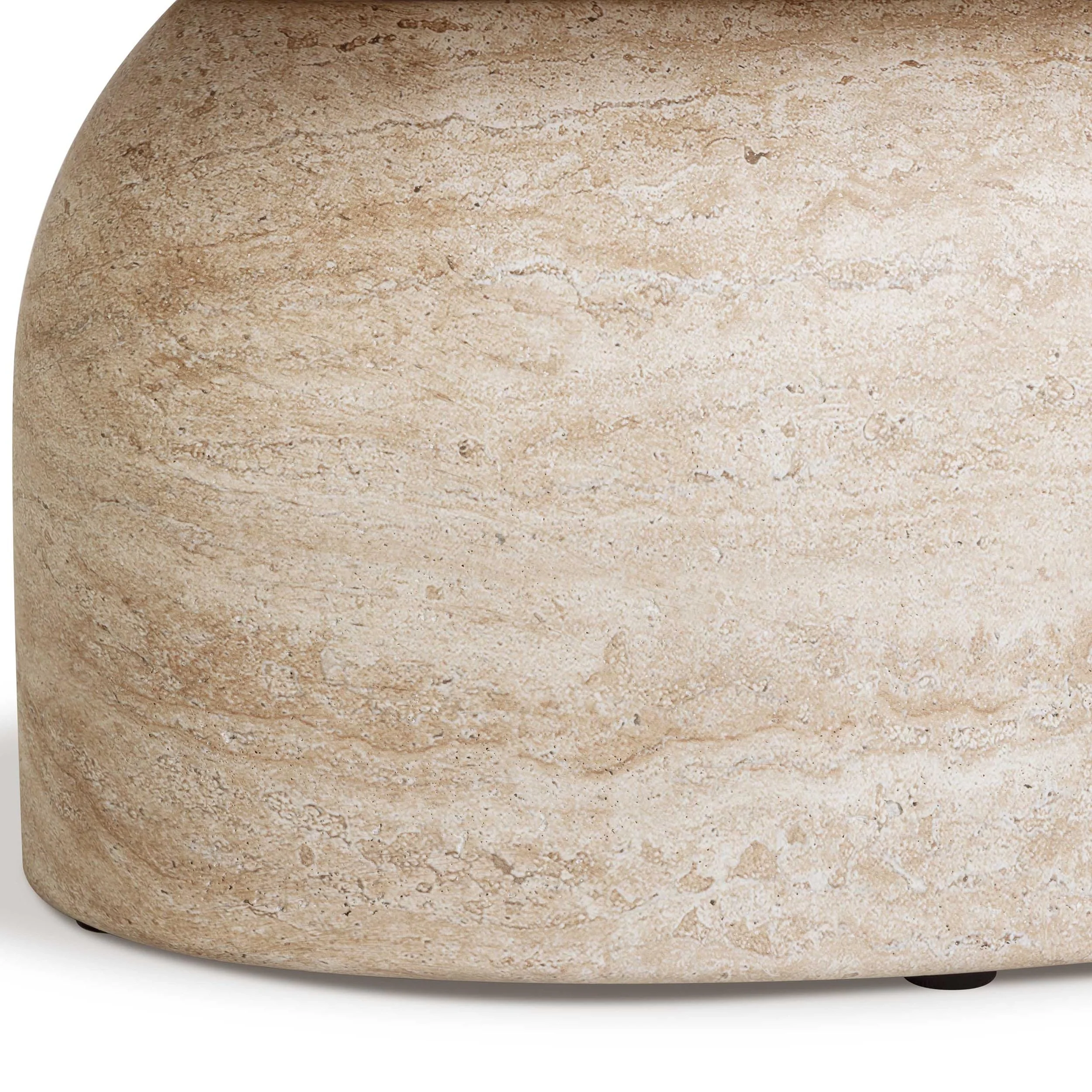 Sonia Outdoor Coffee Table, Travertine - Image 6