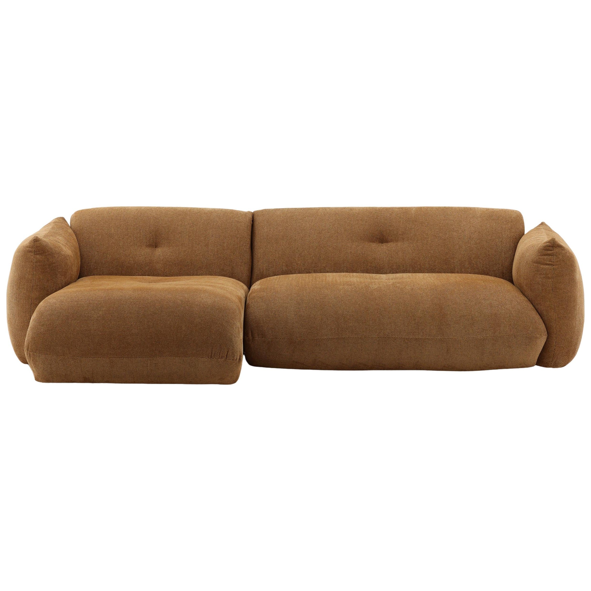 Sonique Chaise Sectional, Caramel - Image 2