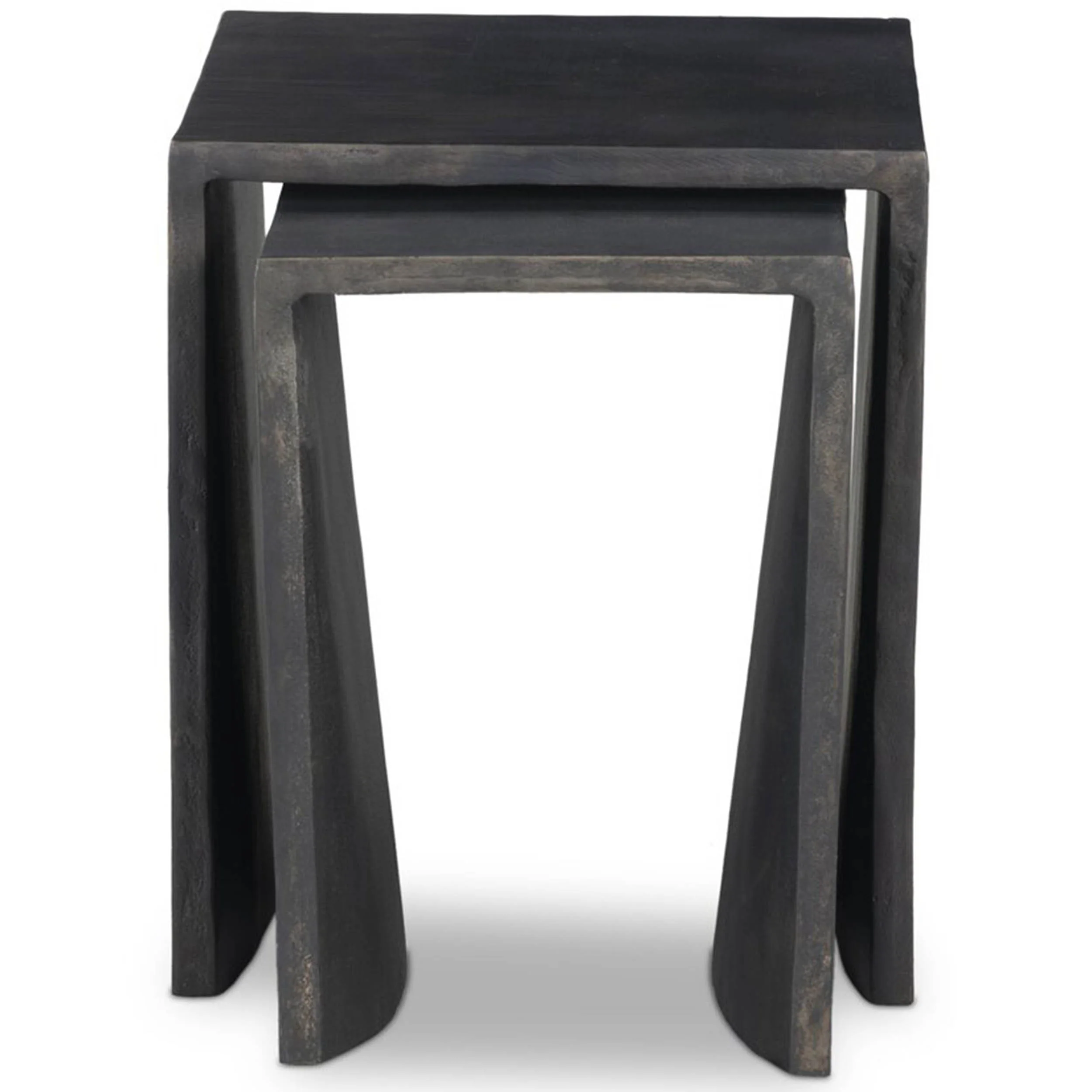 Sonya Outdoor End Table, Distressed Bronze by Four hands - Image 2