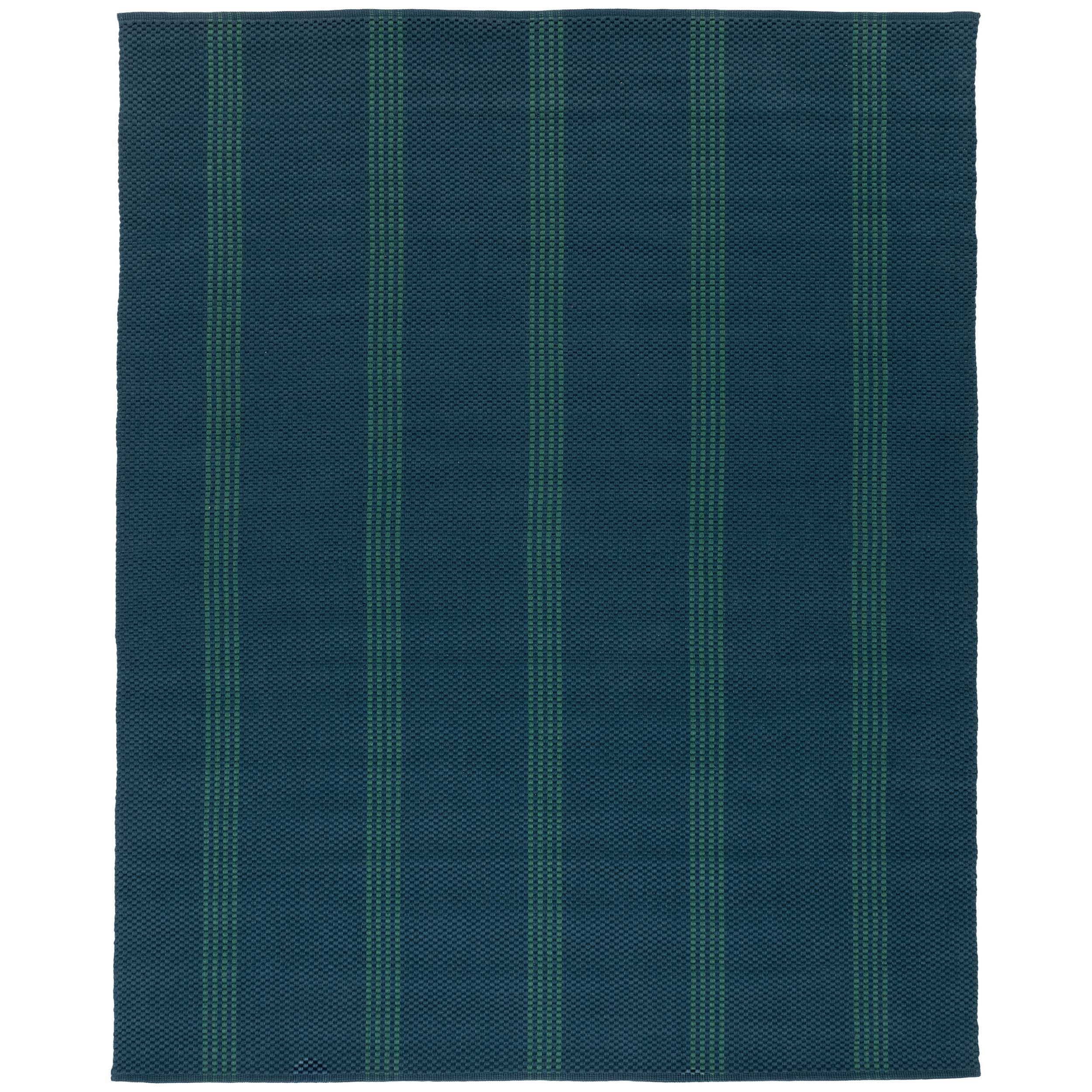 Sorrento Stripe Rug, Deep Blue/Green