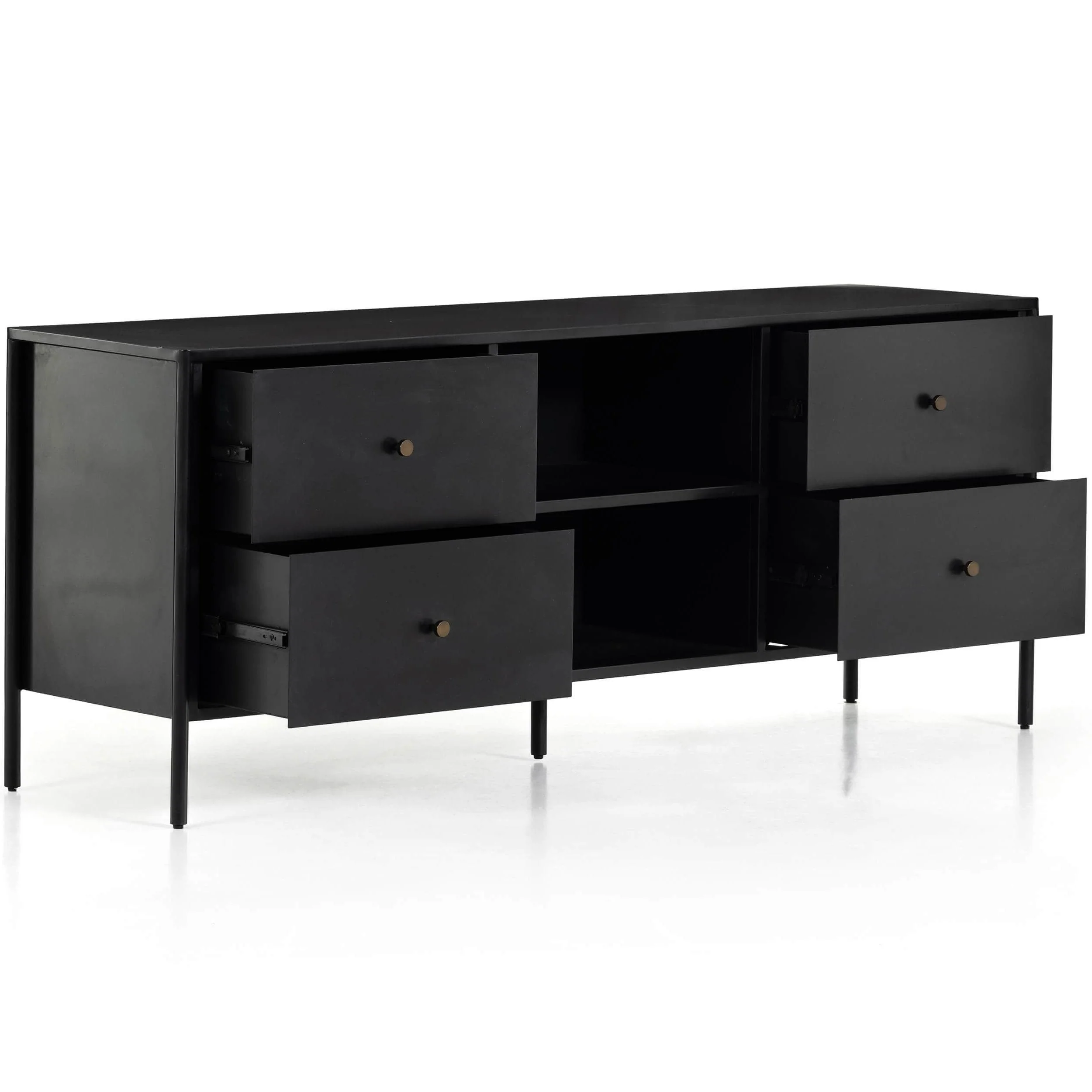 Soto Media Console, Black by Four Hands - Image 3