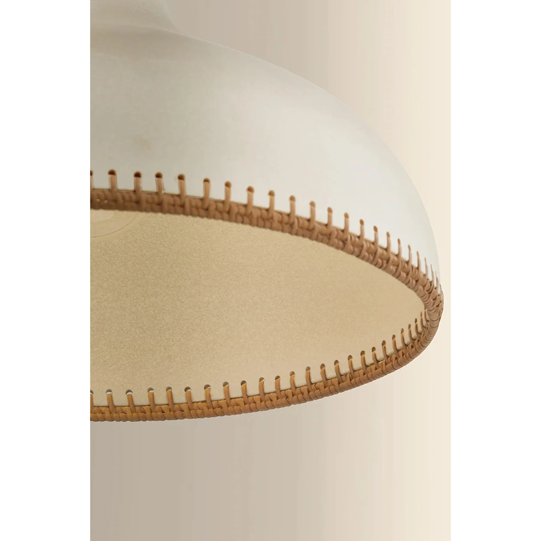 Southfields Pendant, Aged Brass/Ceramic Cream Pebble - Image 13