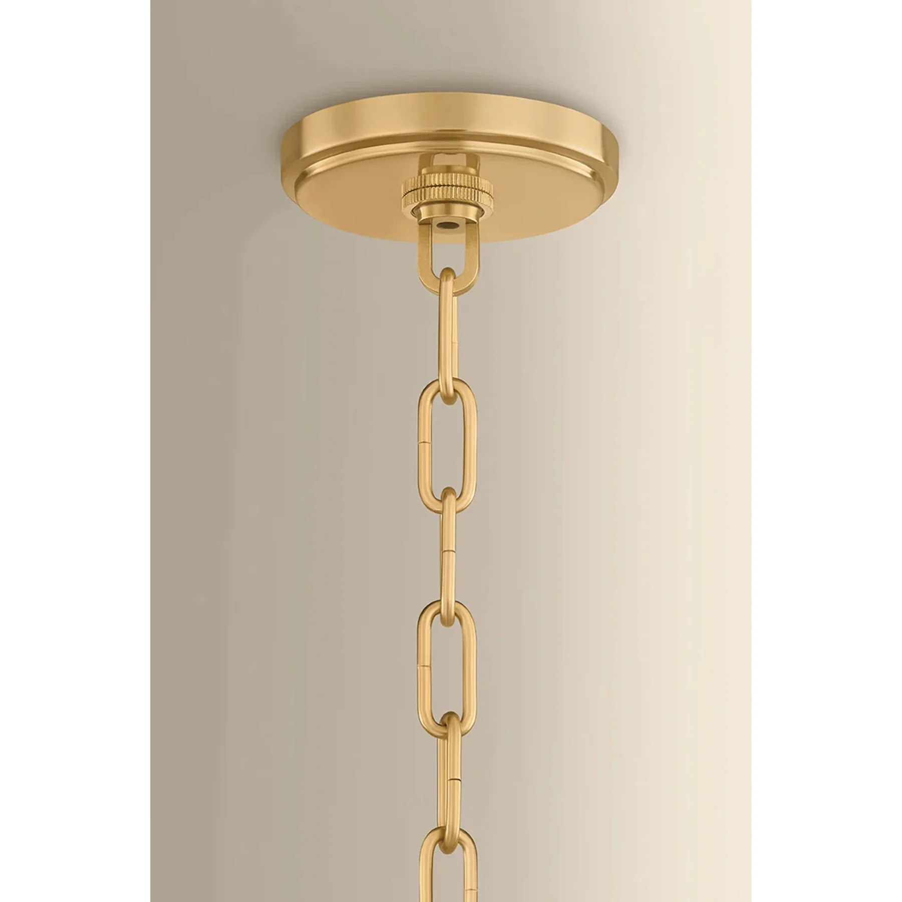 Southfields Pendant, Aged Brass/Ceramic Cream Pebble - Image 14
