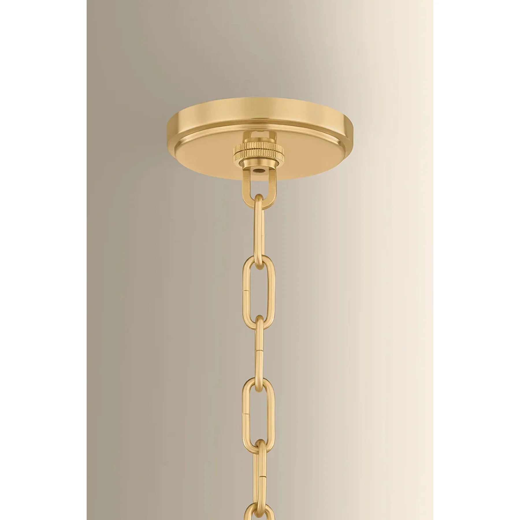 Southfields Pendant, Aged Brass/Ceramic Cream Pebble - Image 9