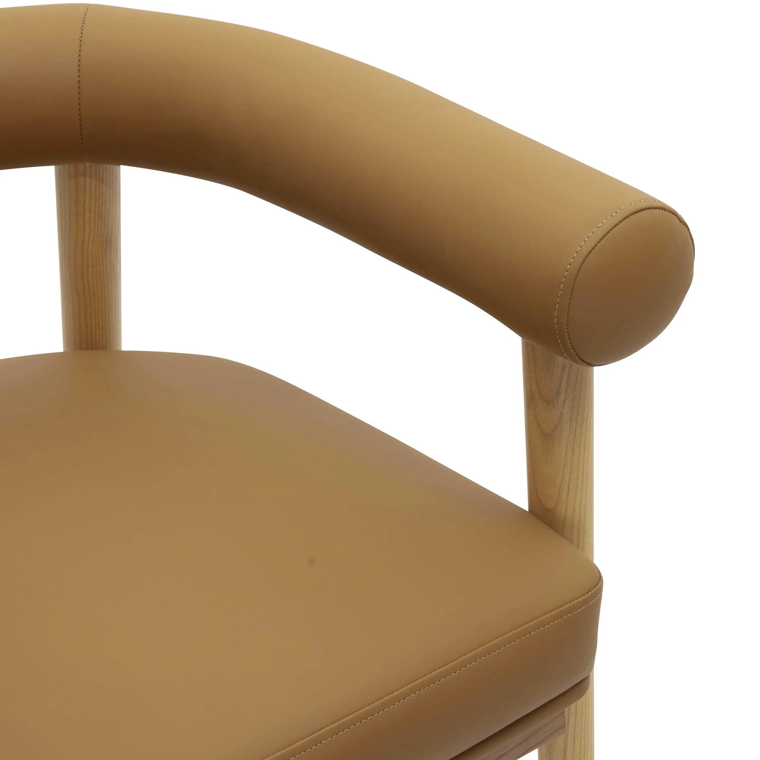 Spara Vegan Leather Counter Stool, Cognac - Image 4
