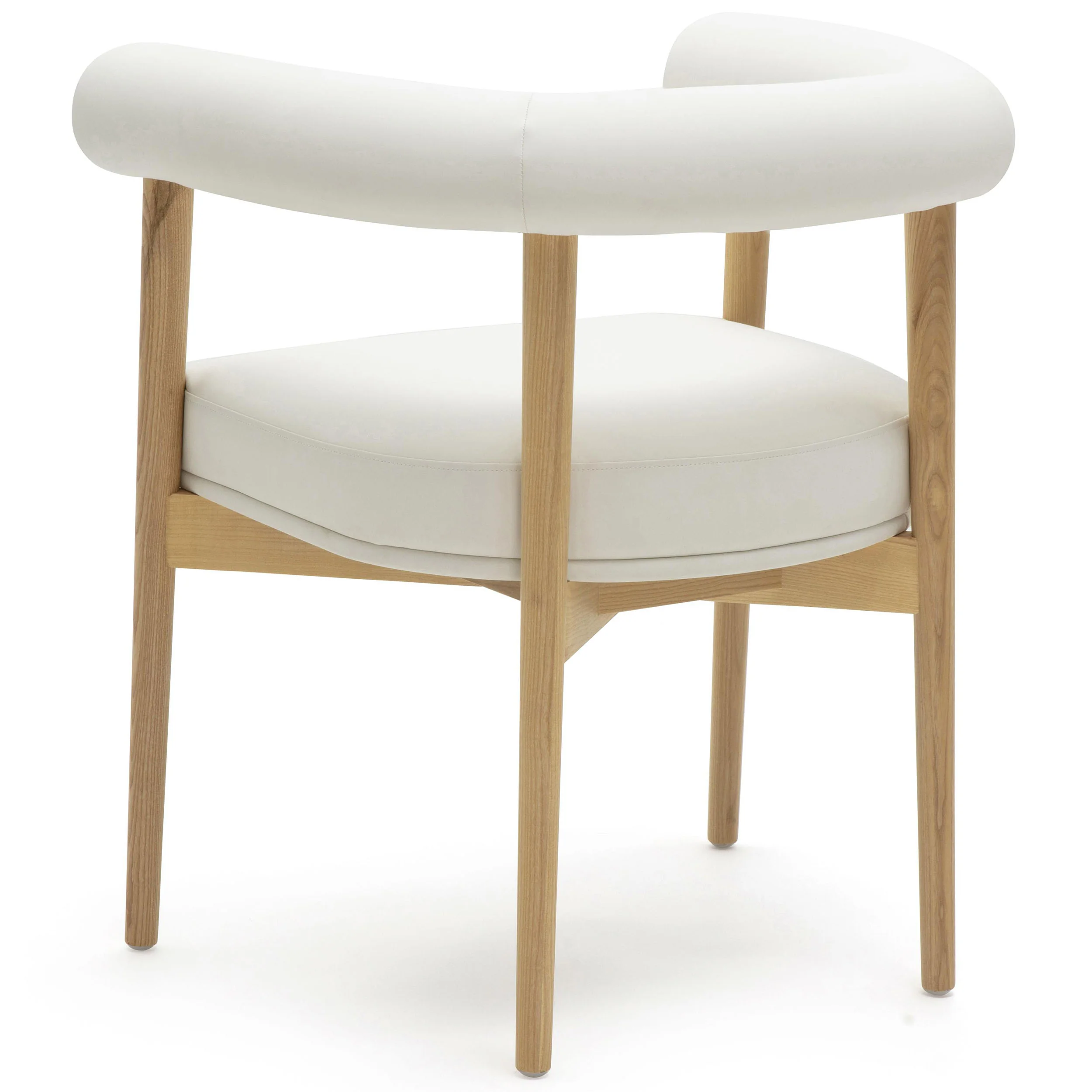 Spara Vegan Leather Dining Chair, White - Image 3