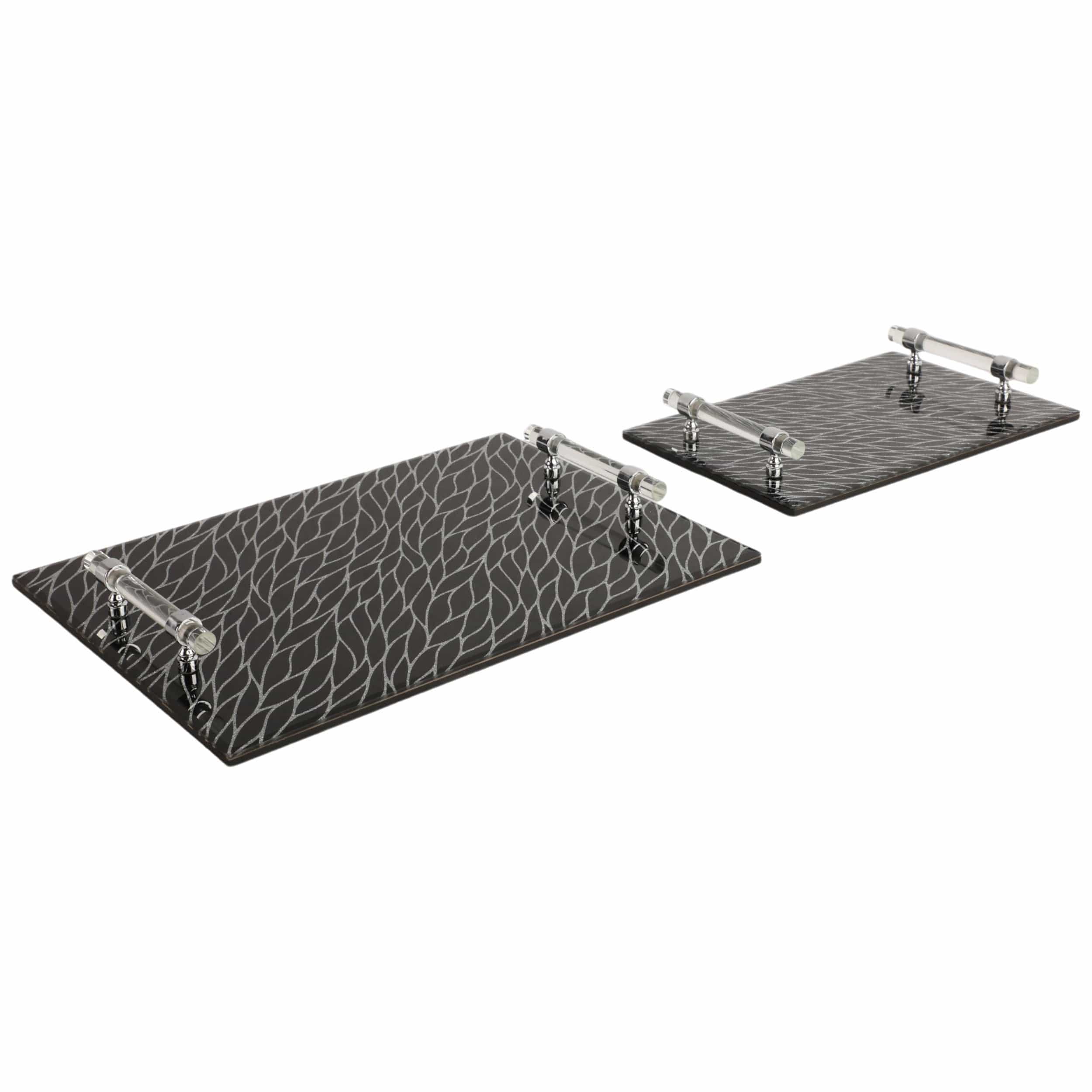 Sparkly Glass Trays, Black - Image 2