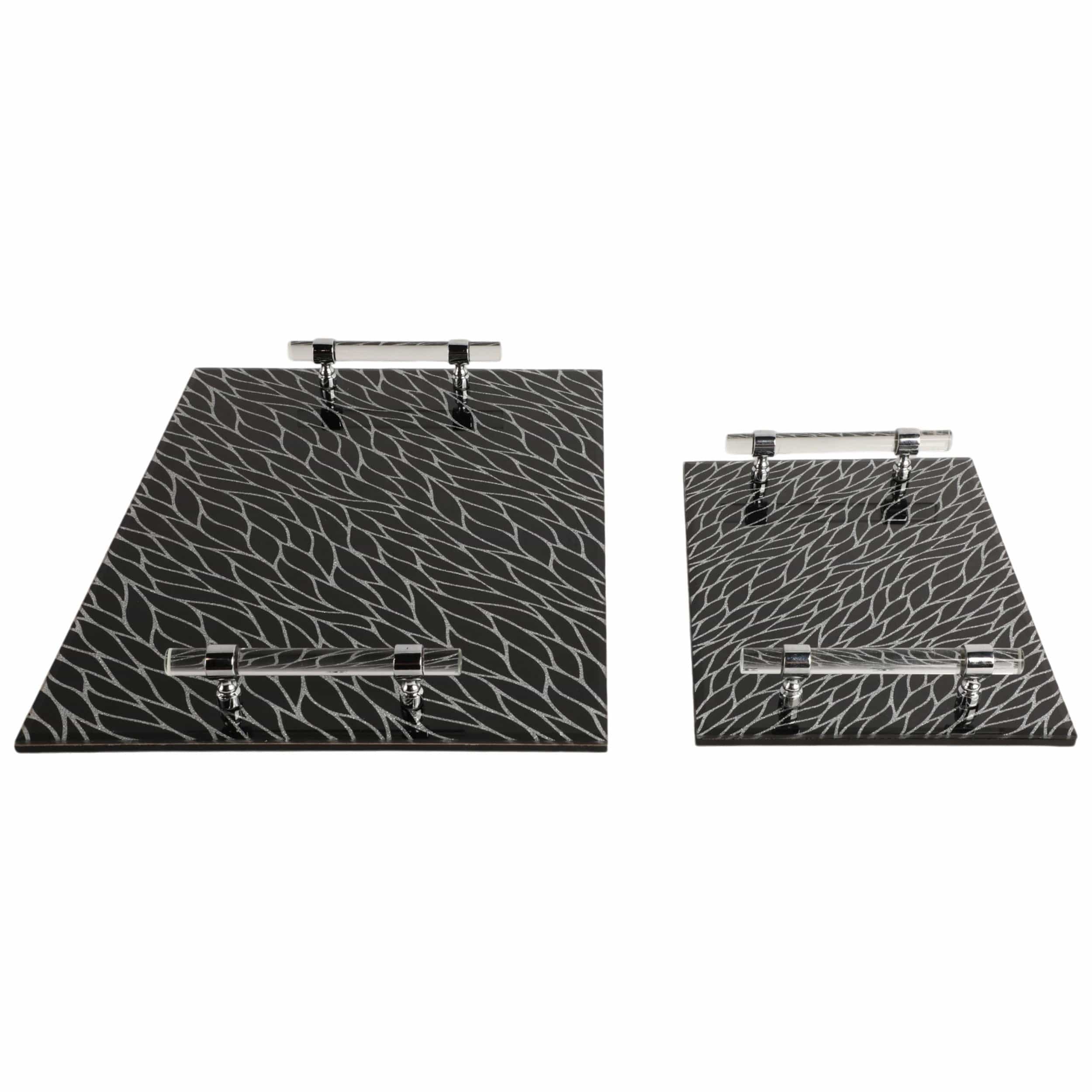 Sparkly Glass Trays, Black - Image 3