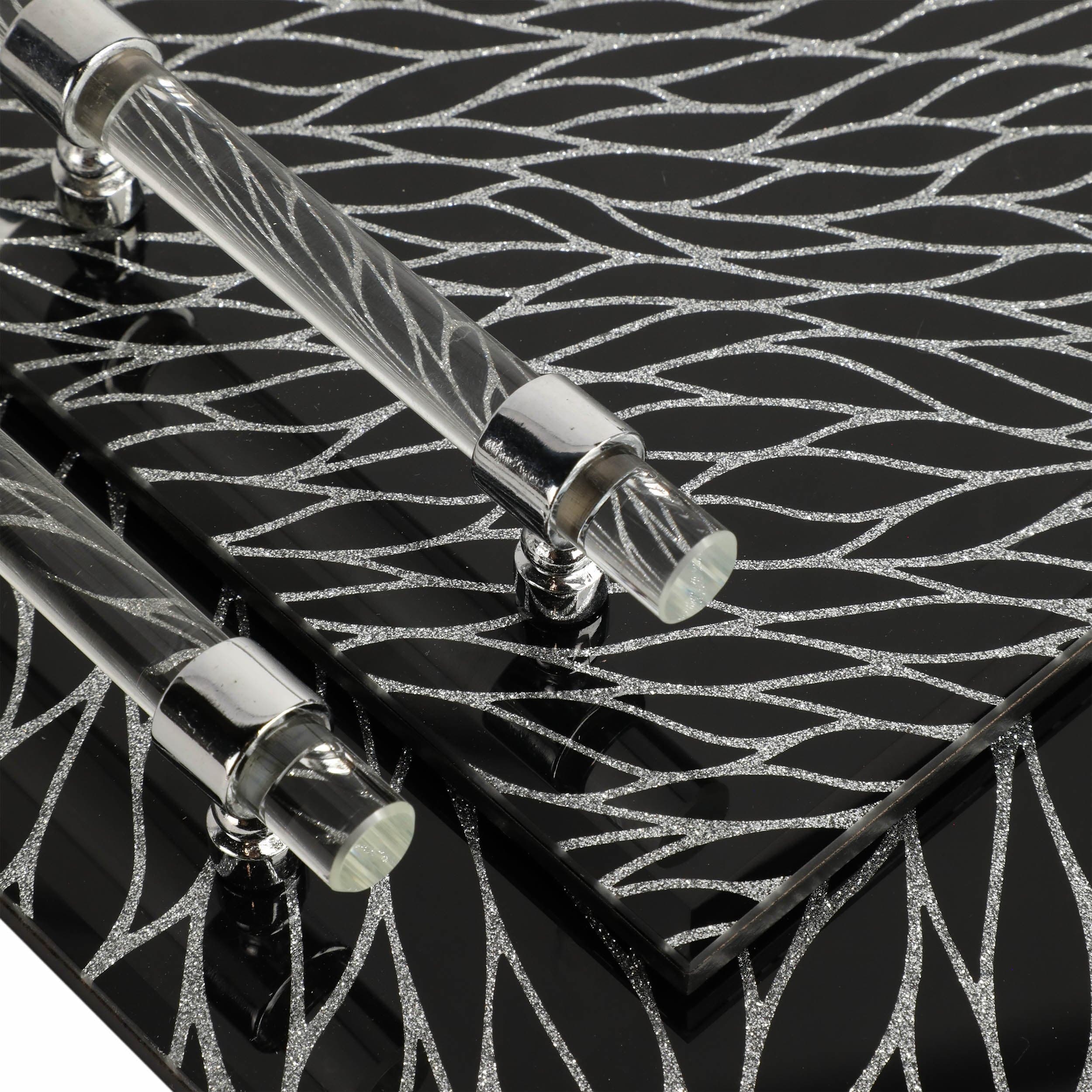 Sparkly Glass Trays, Black - Image 5