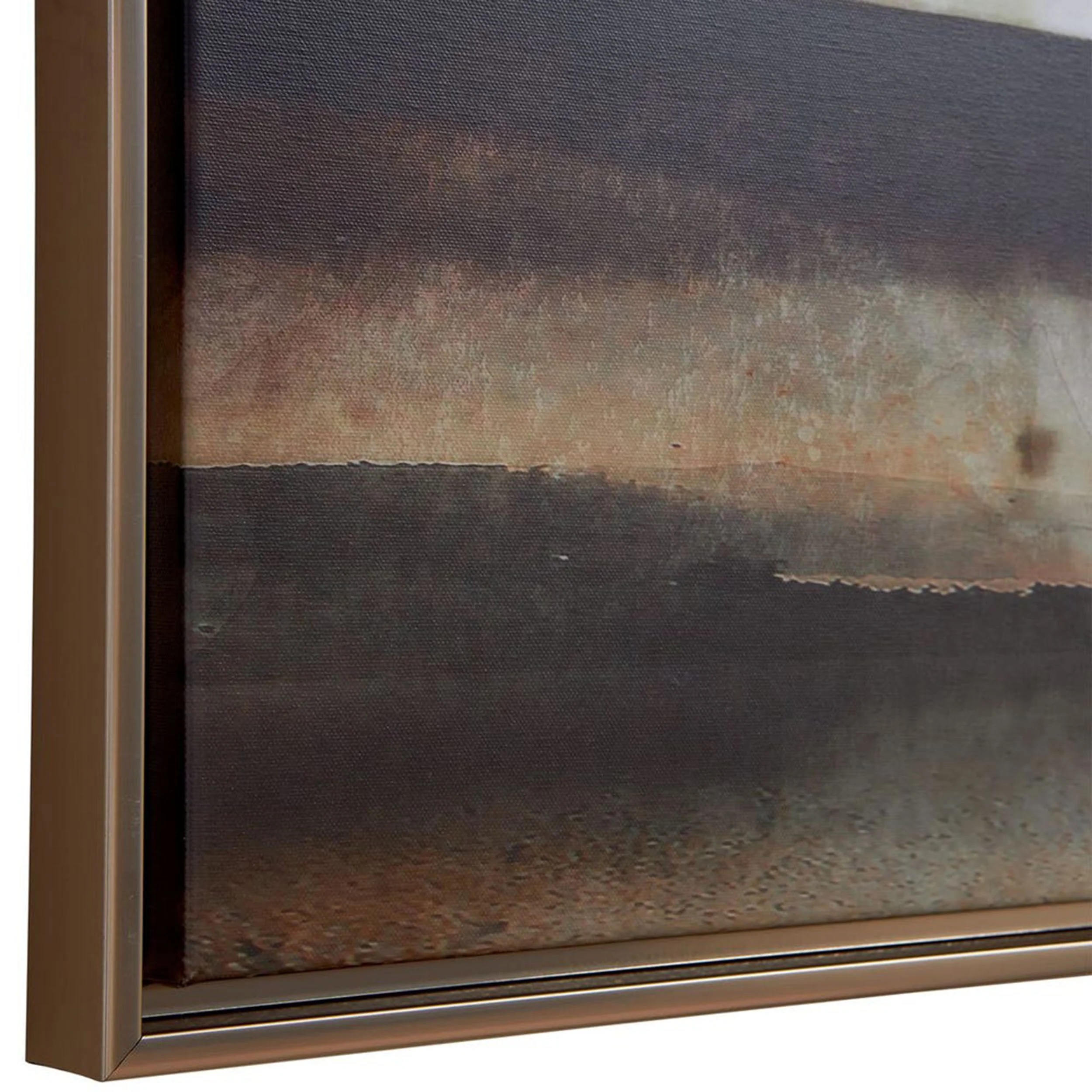 Splash Of Land Framed Canvas, Bronze - Image 3