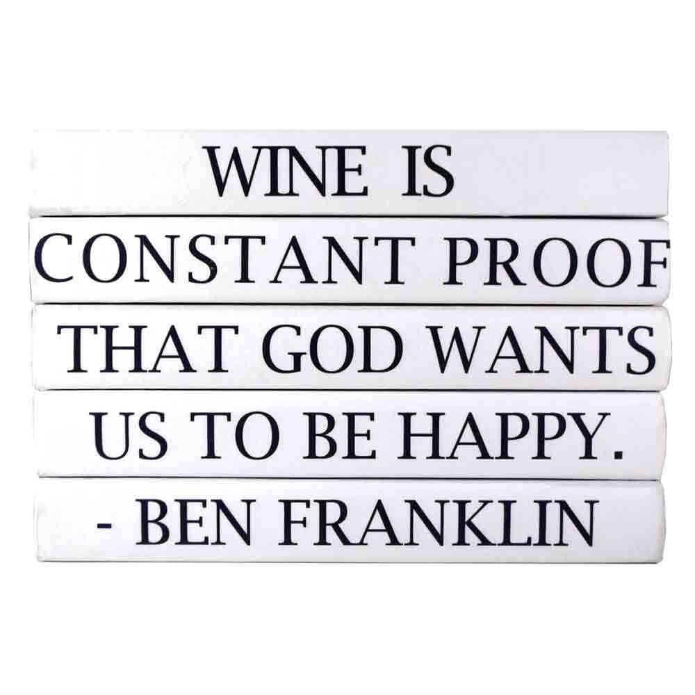 Stack of Books, Wine Is