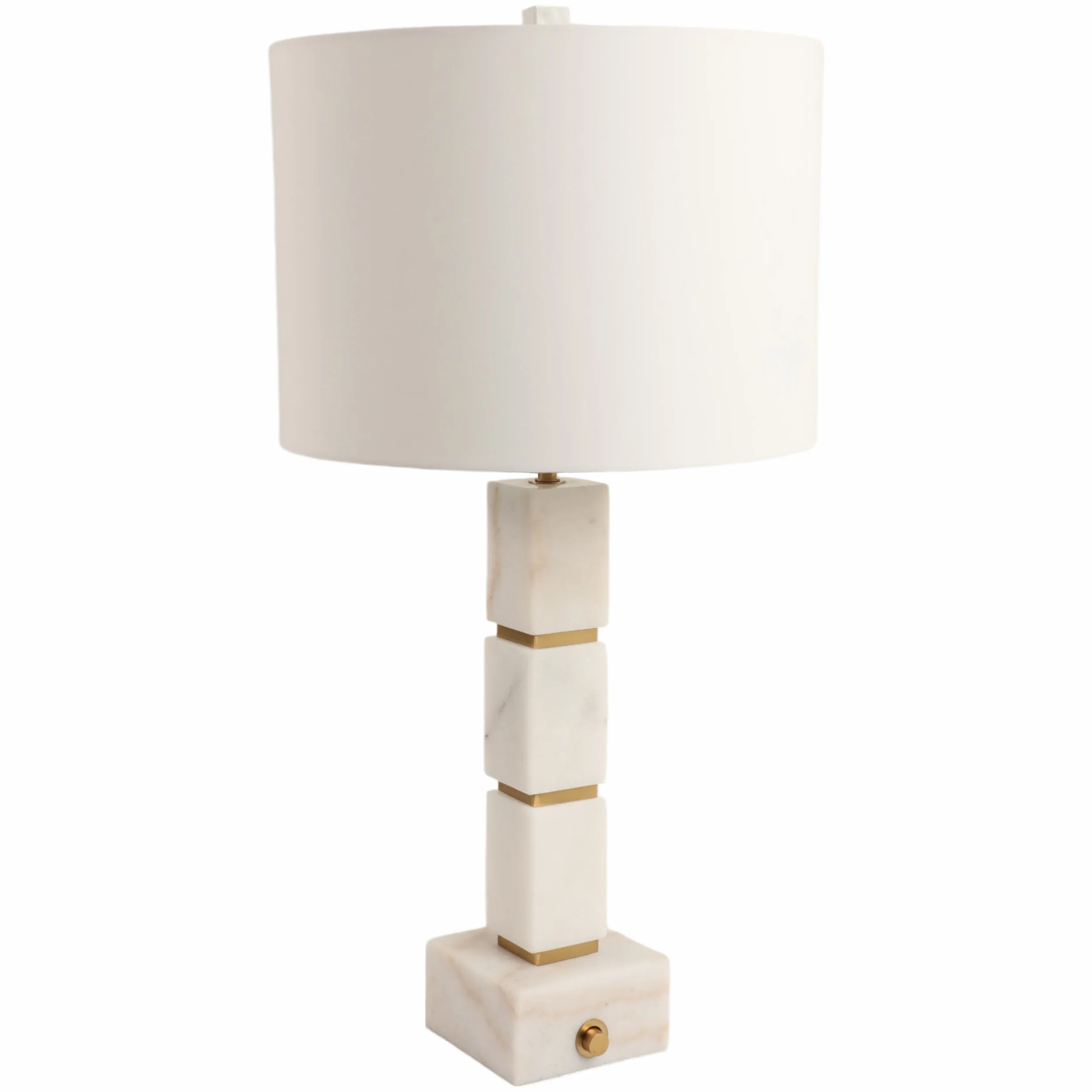 Stacked Marble Cubes Table Lamp, White - Image 2