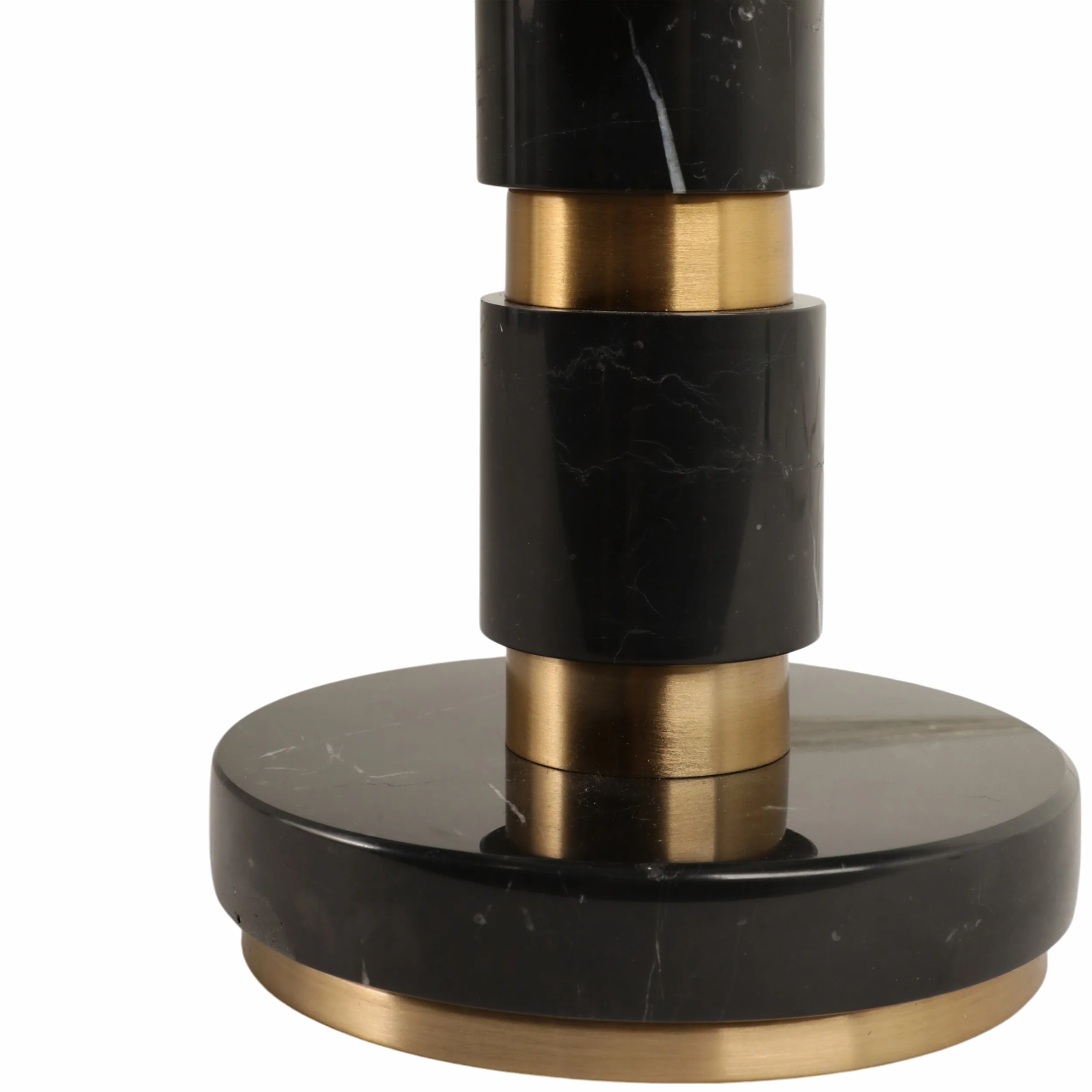 Stacked Marble Lamp, Black/Gold - Image 4