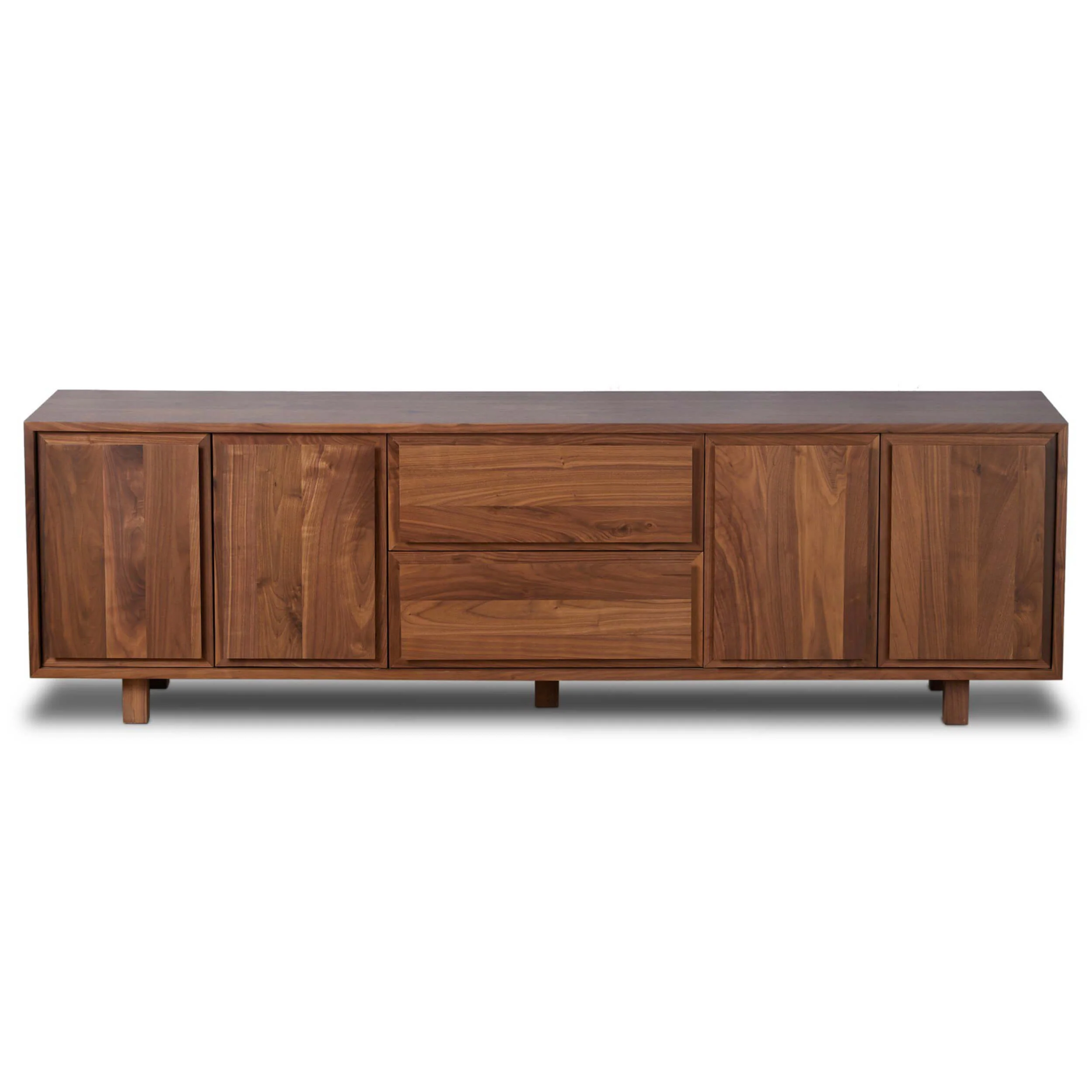 Stafford Media Console, Walnut Natural by Four Hands - Image 2