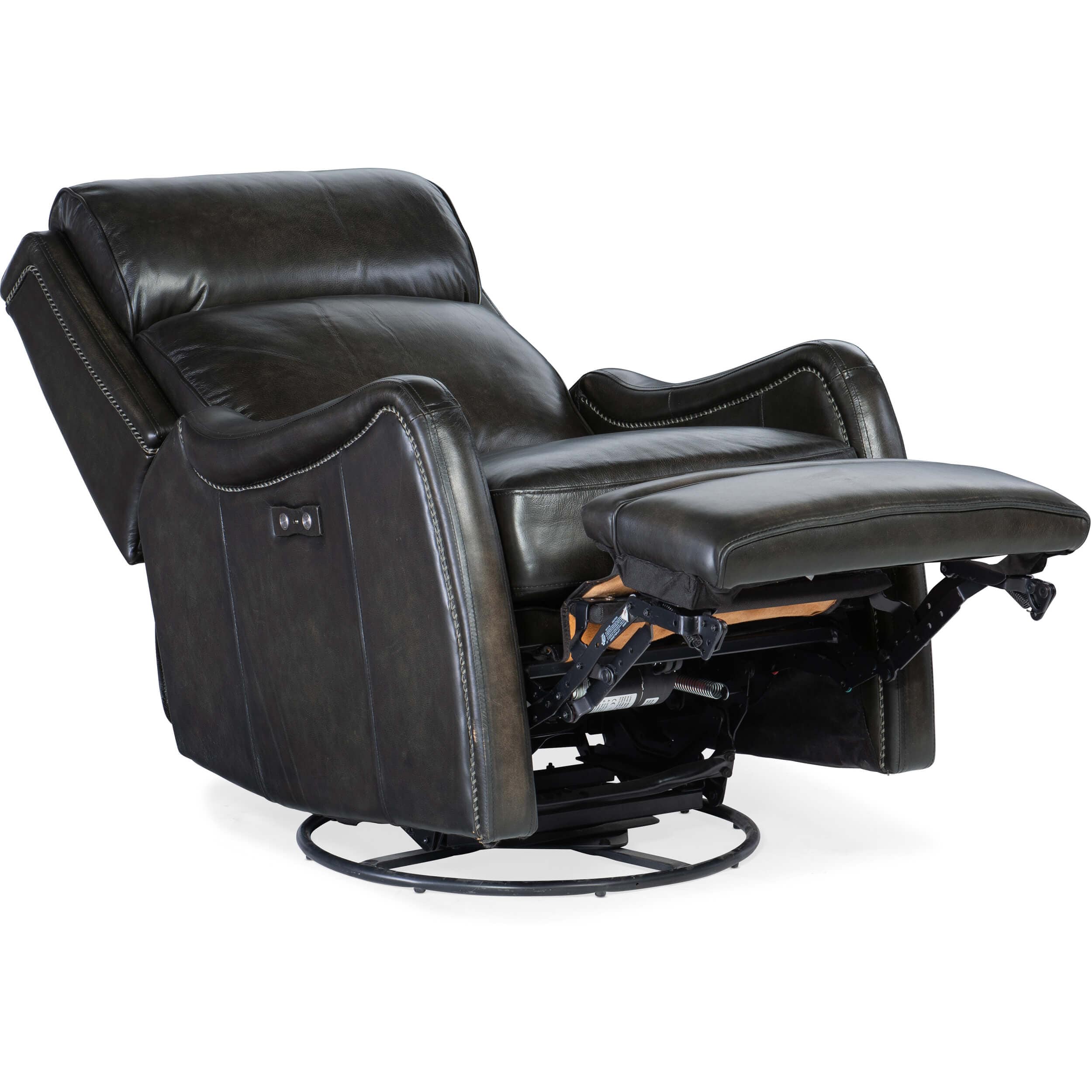 Stark Leather Power Swivel Glider Recliner, Brindisi Trinita - Image 4