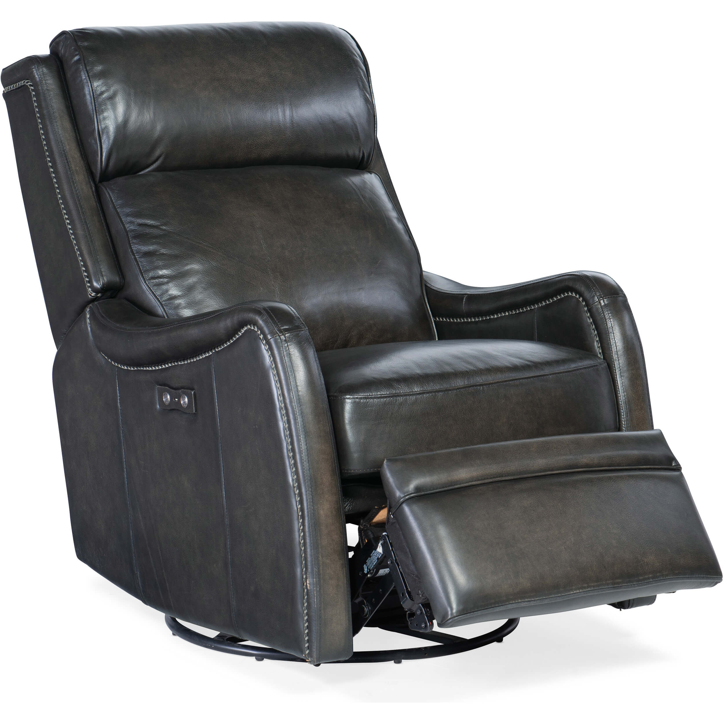 Stark Leather Power Swivel Glider Recliner, Brindisi Trinita - Image 5