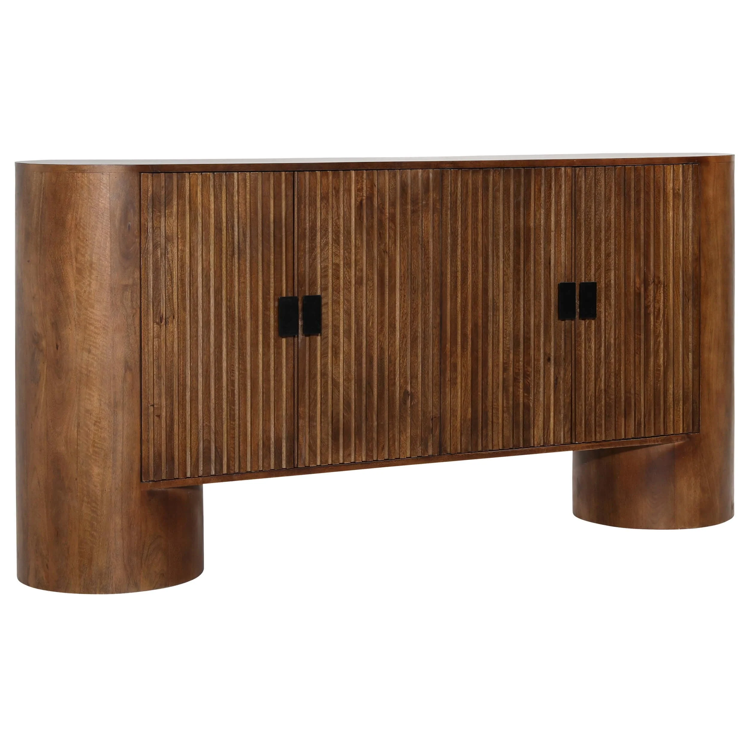 Stephenson 4 Door Sideboard, Medium Brown