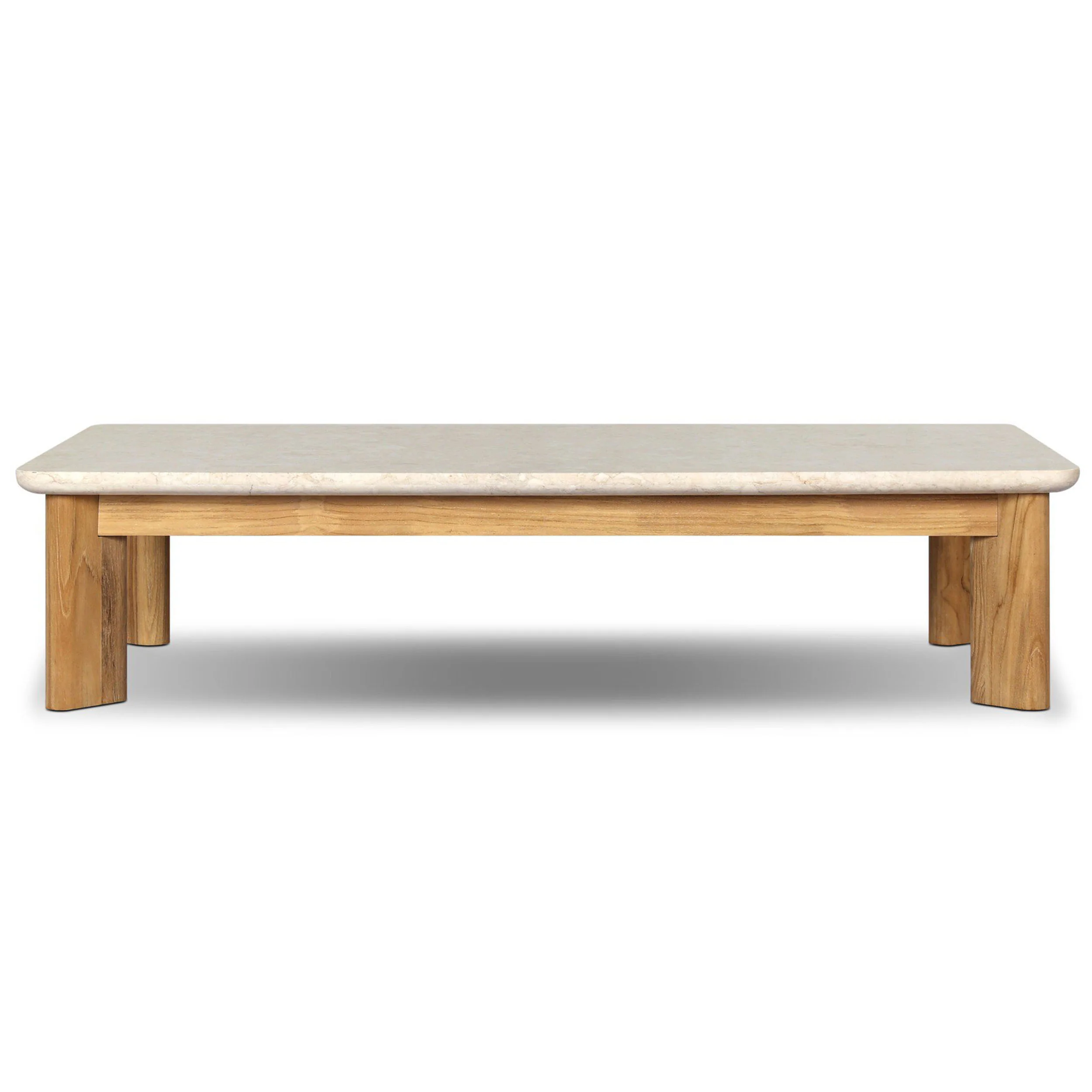 Sterling Outdoor Stone Coffee Table, Beige Fossil by Four Hands - Image 2