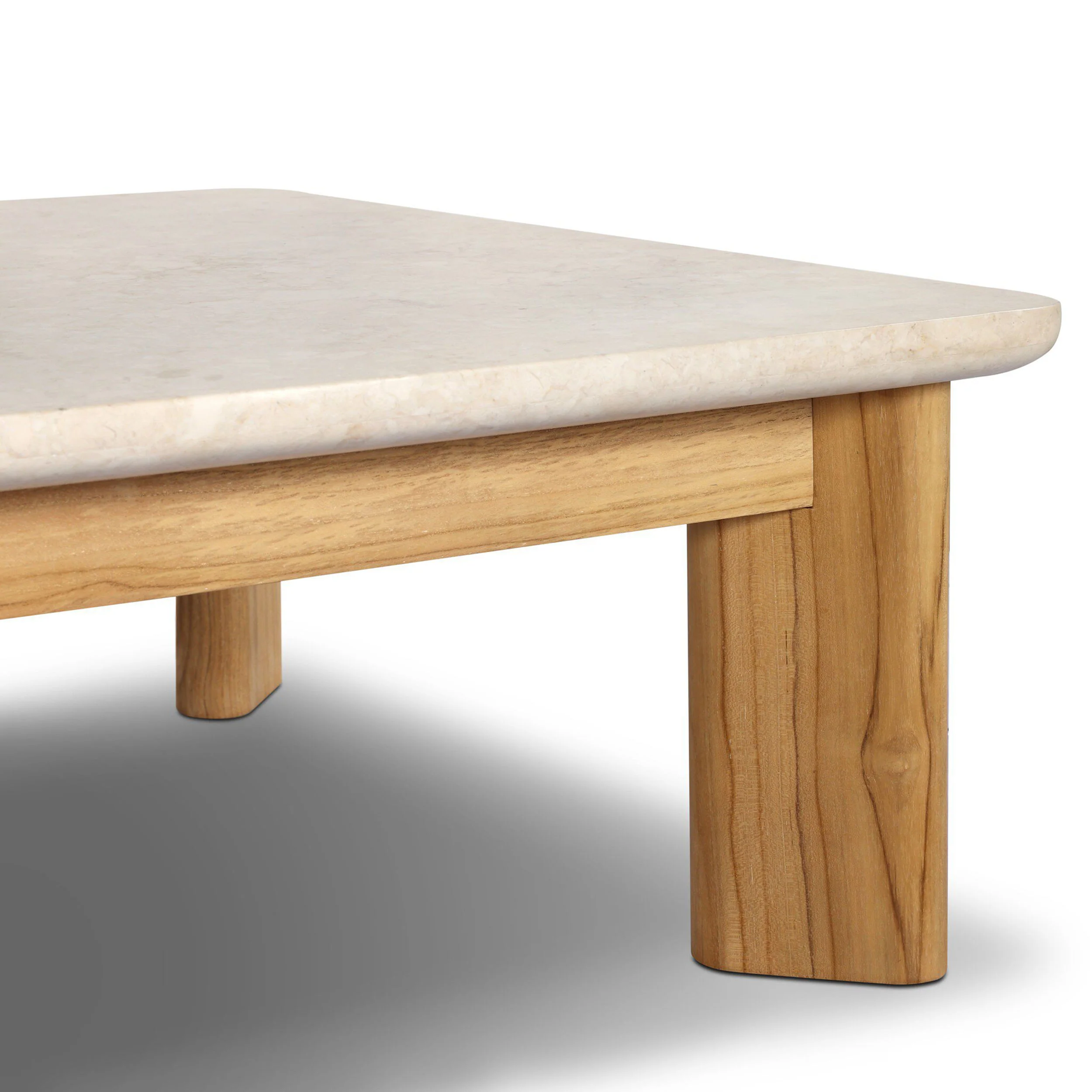 Sterling Outdoor Stone Coffee Table, Beige Fossil by Four Hands - Image 6